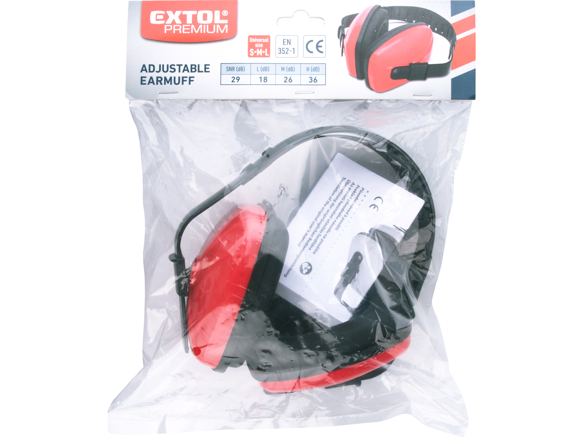 DIADEMA PARA PROTECCION AUDITIVA DE 29dB EXTOL PREMIUM - Imagen 3