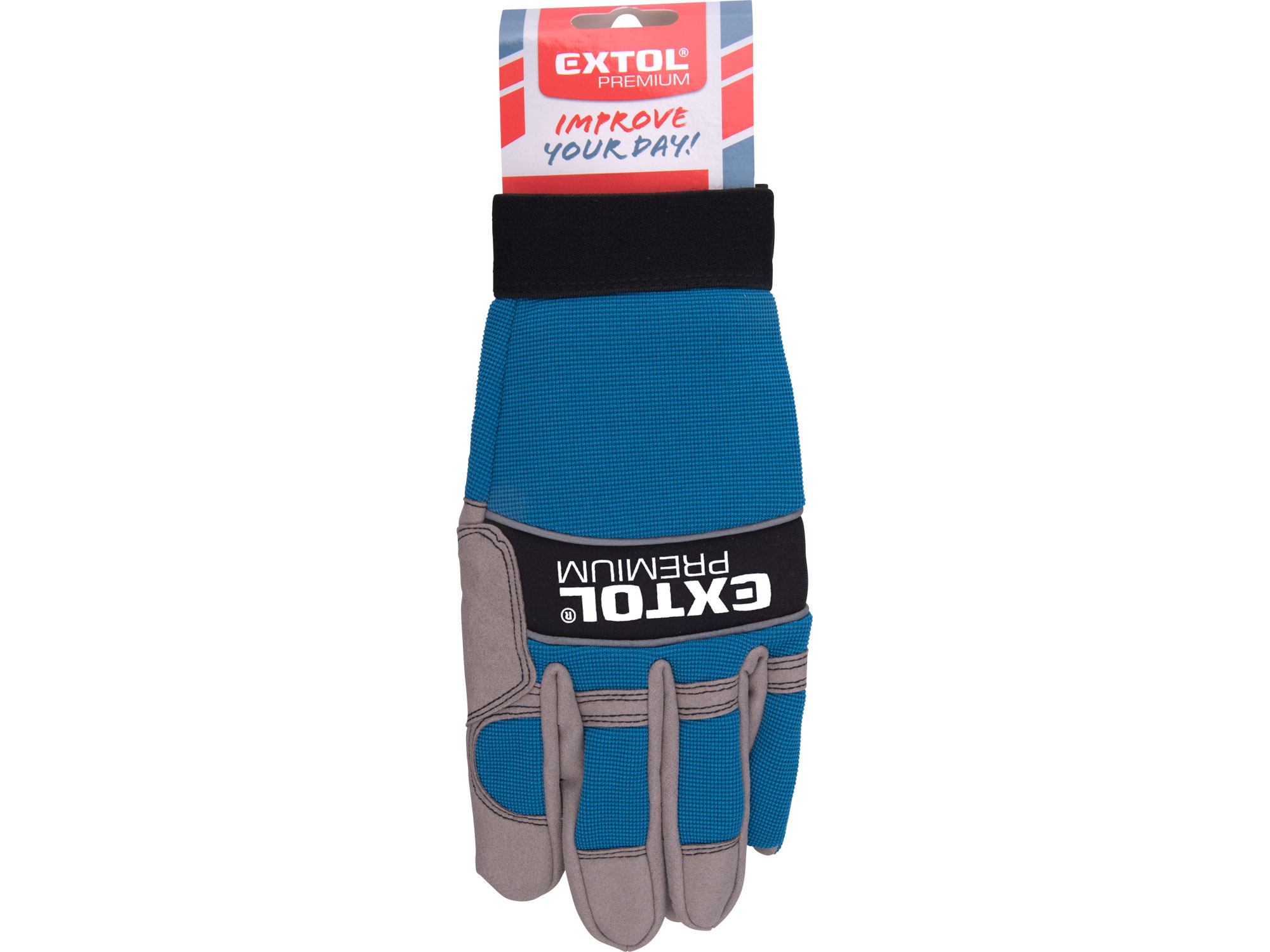 GUANTES DE TRABAJO AZUL EXTOL PREMIUM TALLA 8";Extol"