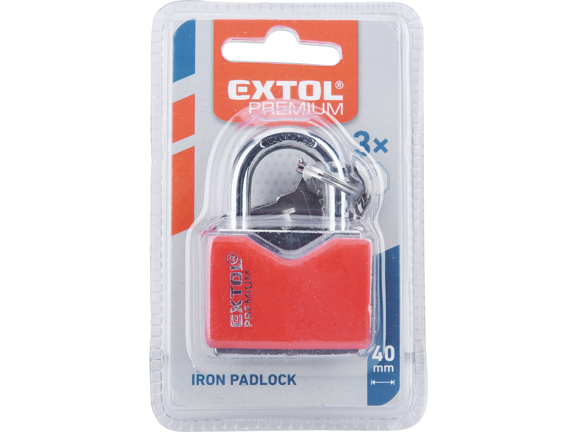 Candado Extol Premium, Estilo Rombo, 40Mm, 3 Llaves - Imagen 1