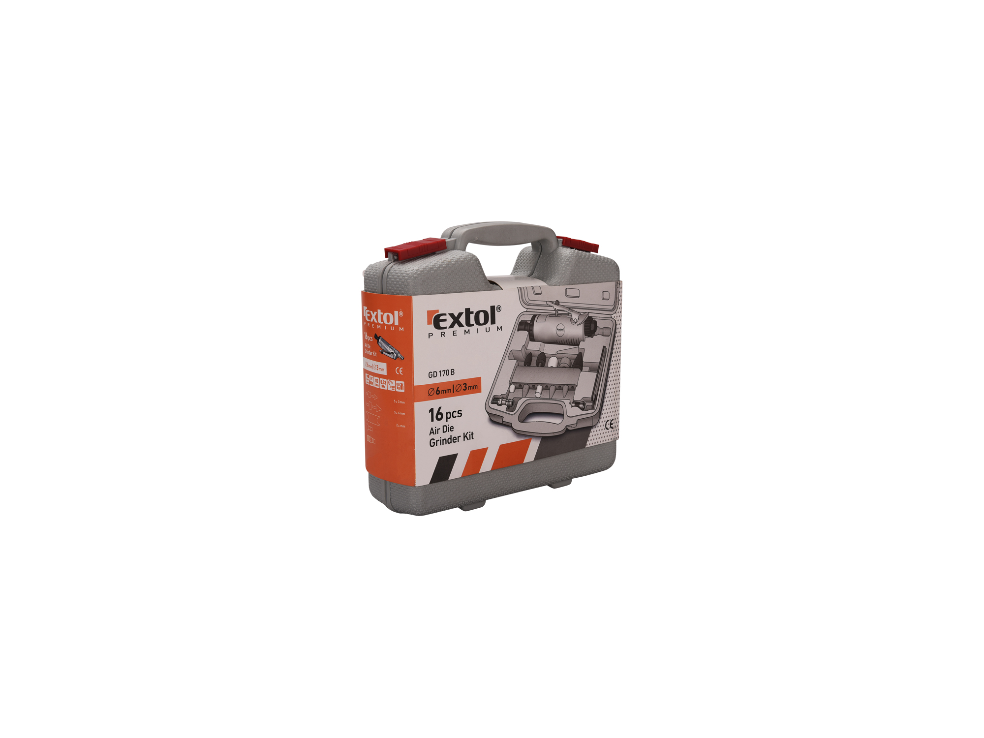 KIT DE ESMERIL RECTO NEUMÁTICO 1/4", 16 PZS - Imagen 1