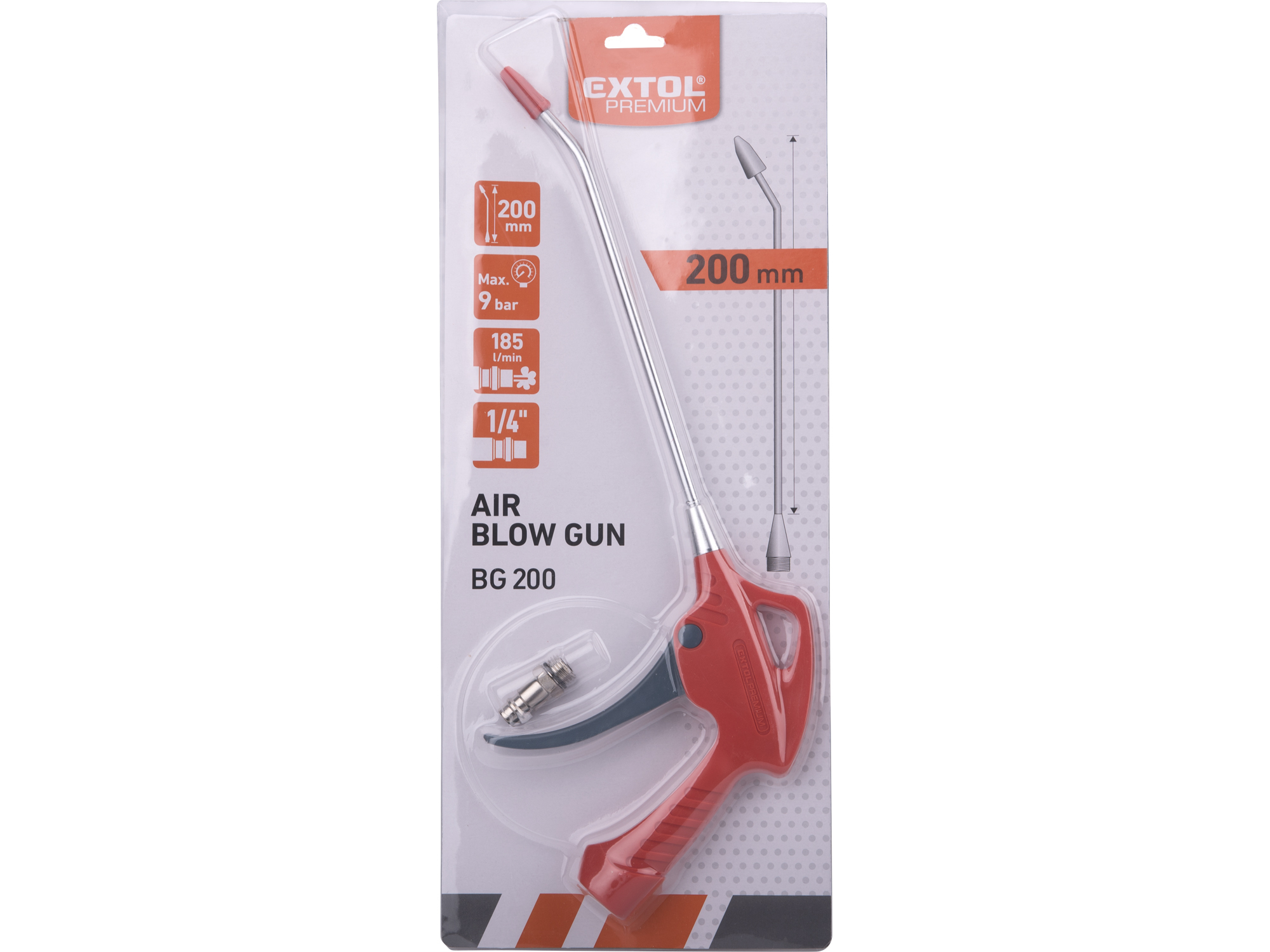 PISTOLA DE AIRE 9 BAR 20cm EXTOL PREMIUM - Imagen 1