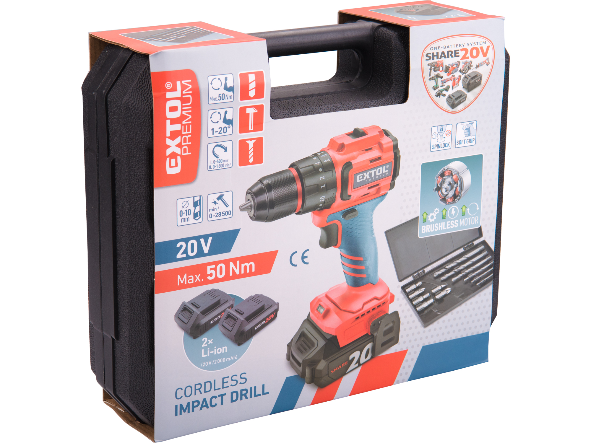 BARRENO DE IMPACTO EP 20V CON CARBONES, 2 BATERIAS Y 1 CARGADOR - Imagen 10
