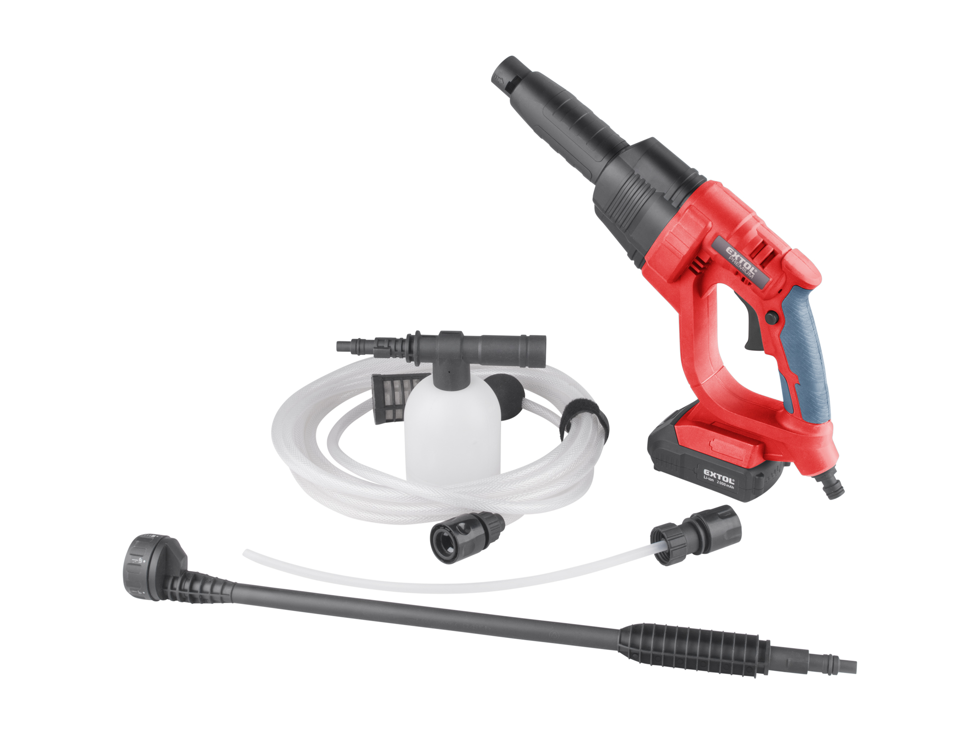 Hidrolavadora Presion 20V Ep Con Carbones, 6 Boquillas, 6Mts Manguera, 1 Cargadora 1 Bateria - Imagen 13