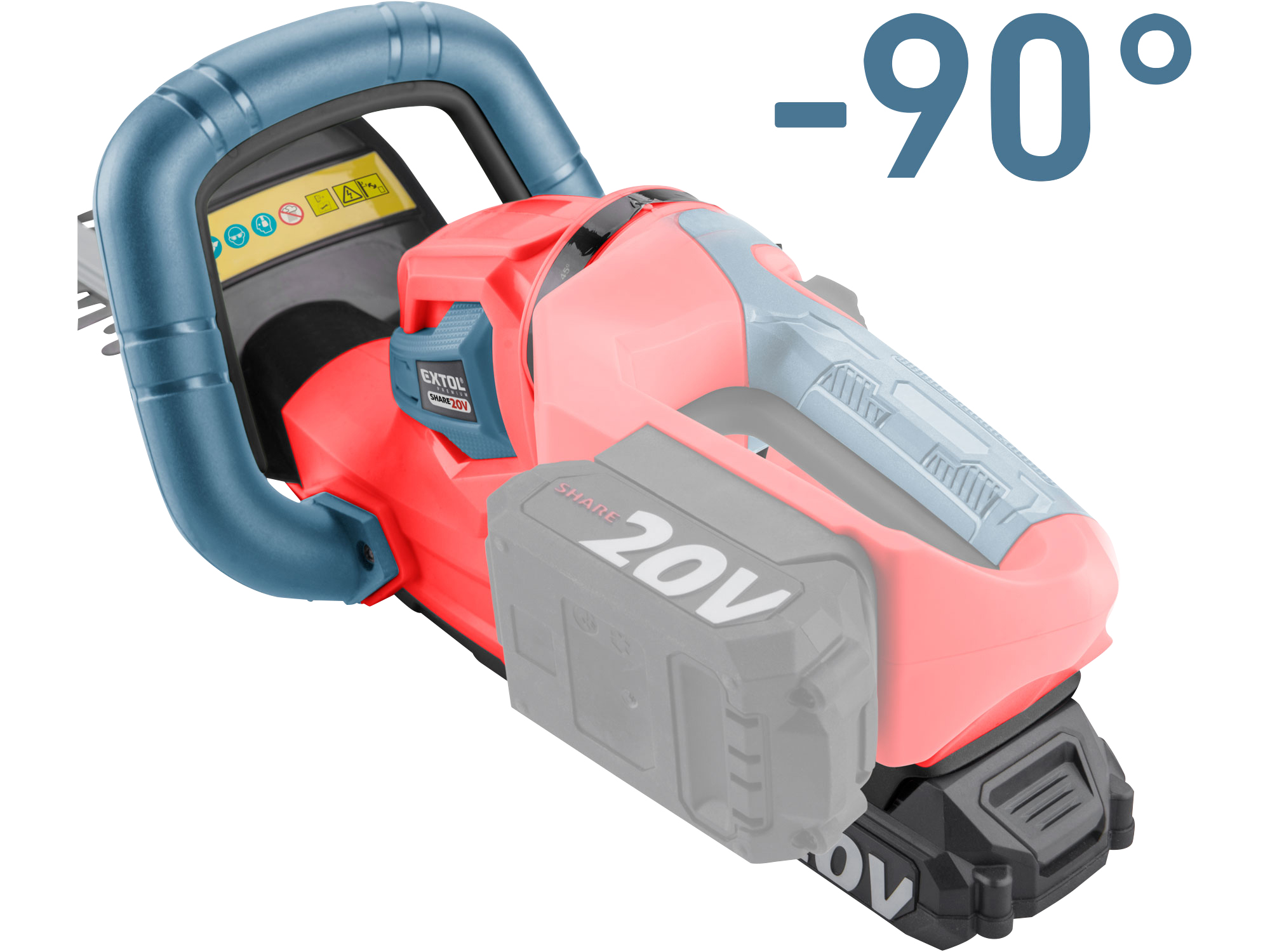 Cortasetos 20V Extol Premium Con 1 Bateria Y 1 Cargador - Imagen 2