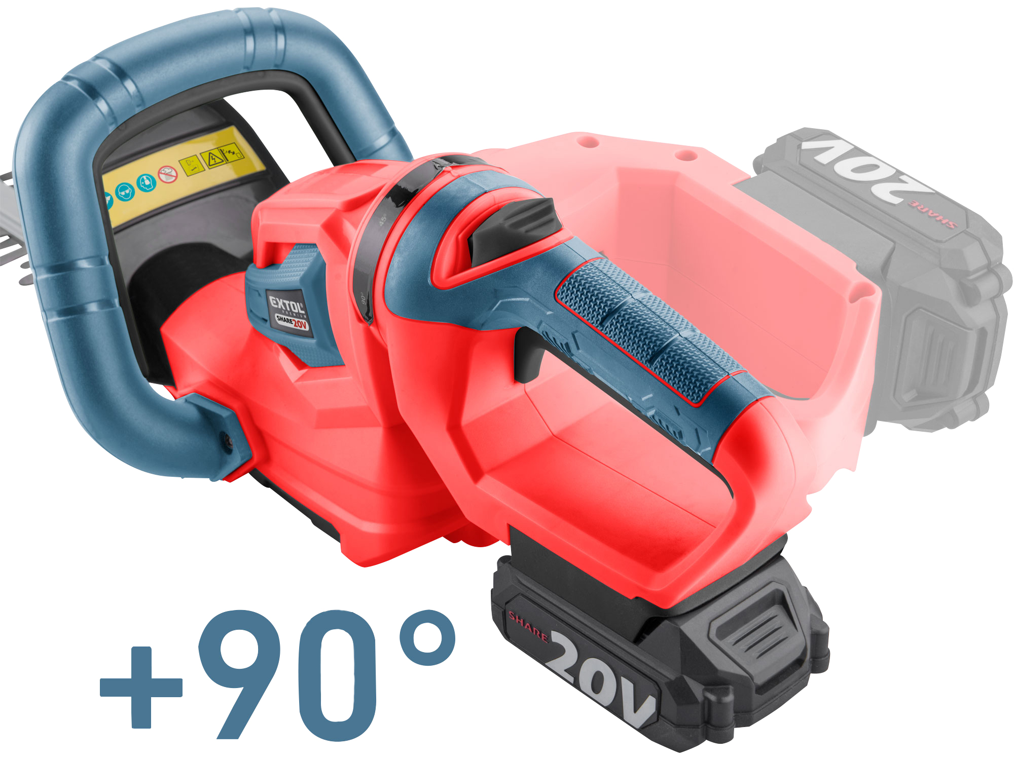 Cortasetos 20V Extol Premium Con 1 Bateria Y 1 Cargador - Imagen 3