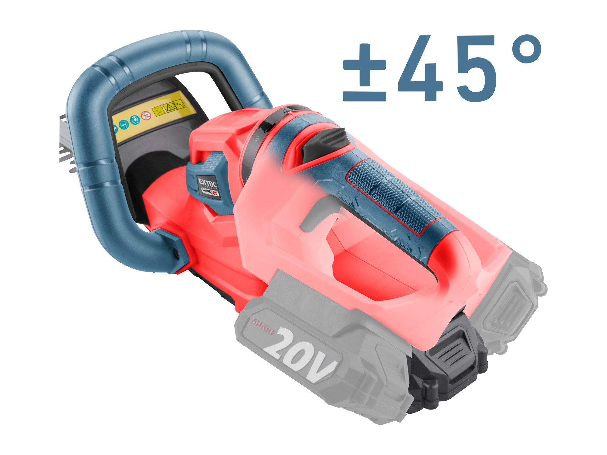 Cortasetos 20V Extol Premium Con 1 Bateria Y 1 Cargador - Imagen 4