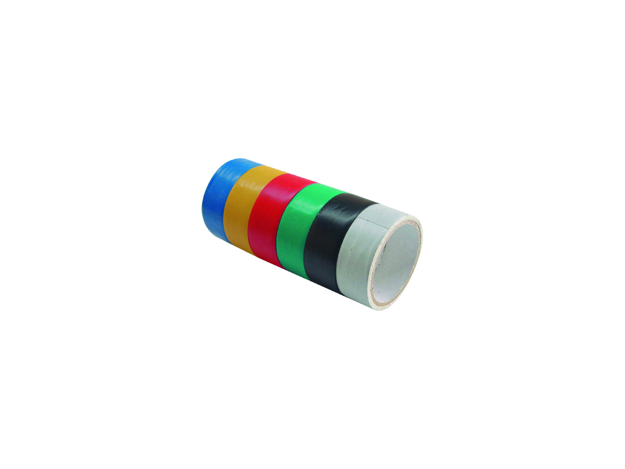 Juego De 6Pzs Cinta Aislante Pvc Colores 19Mmx18M