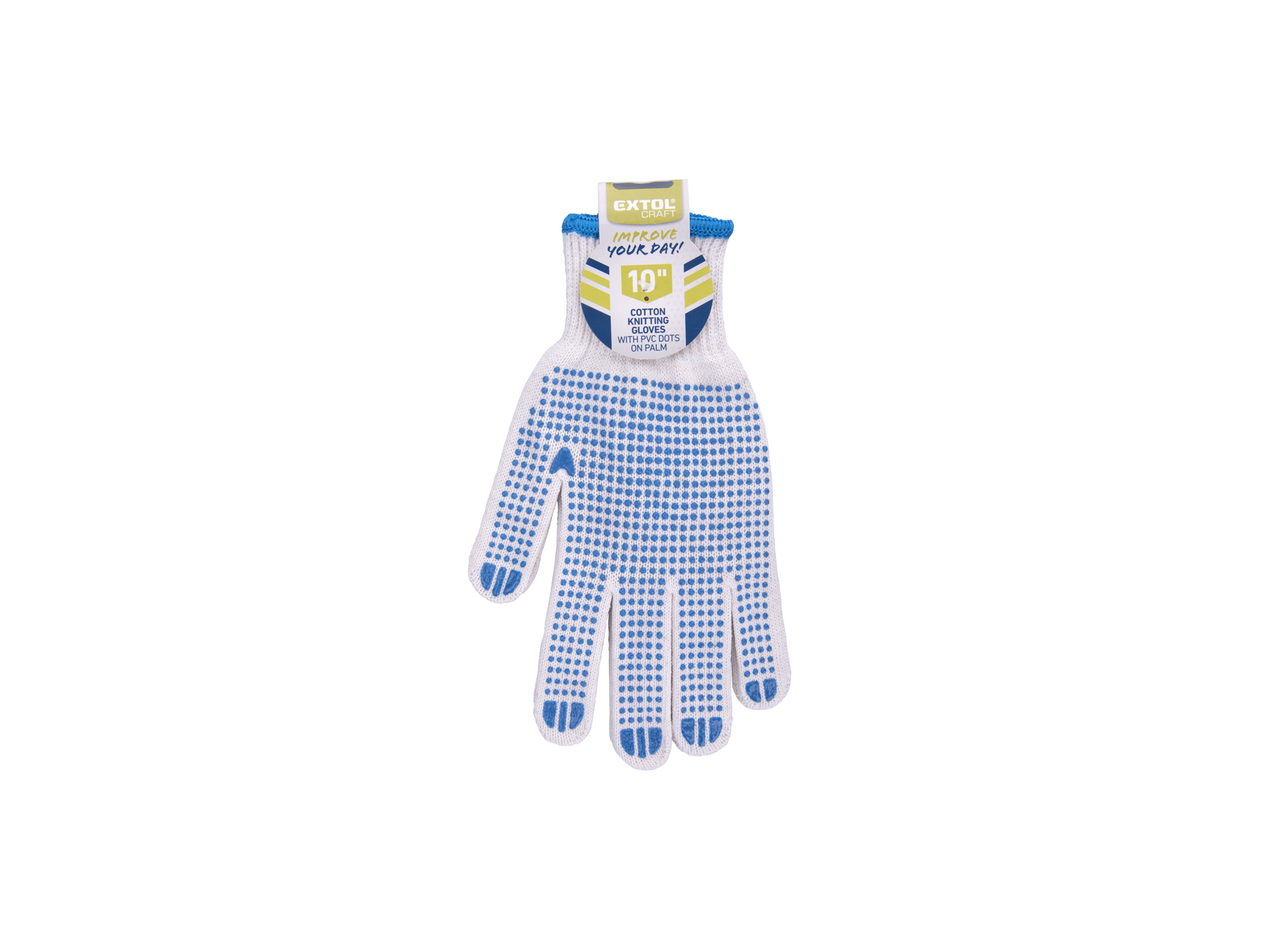 GUANTES DE ALGODÓN CON PUNTOS ADHESIVOS DE PVC - Imagen 1