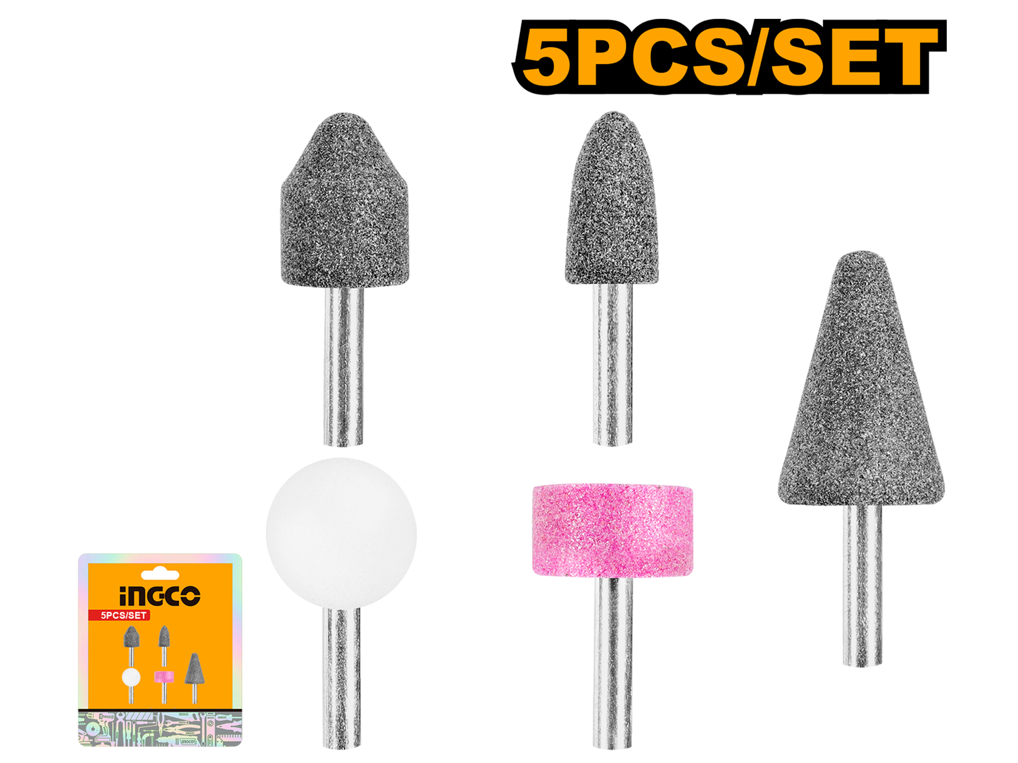 CAJA DE 25 SETS DE ACCESORIOS Y FRESAS PARA ESMERIL RECTO