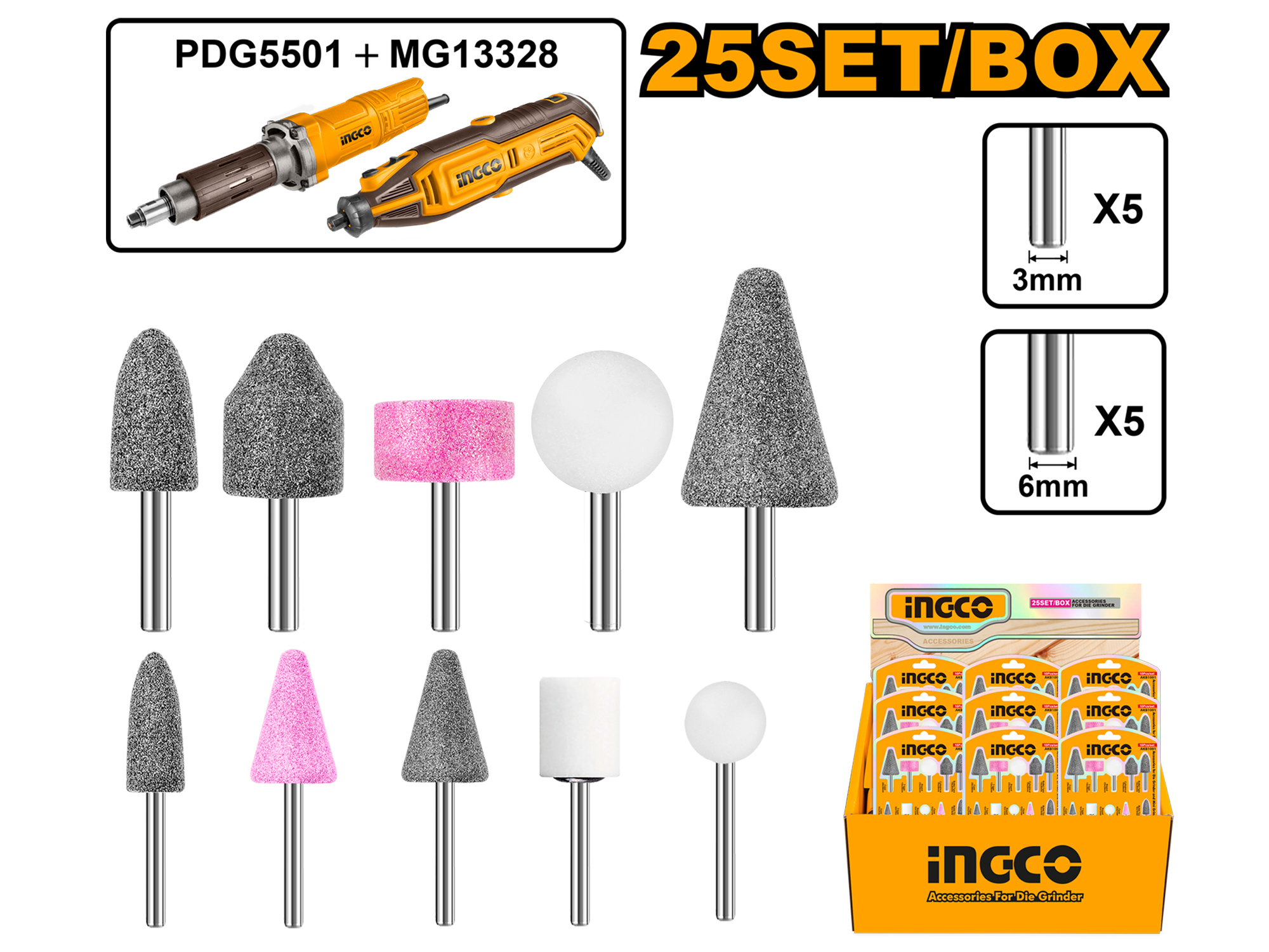 SET DE 10 ACCESORIOS Y FRESAS PARA MINI DRILL Y ESMERIL RECTO