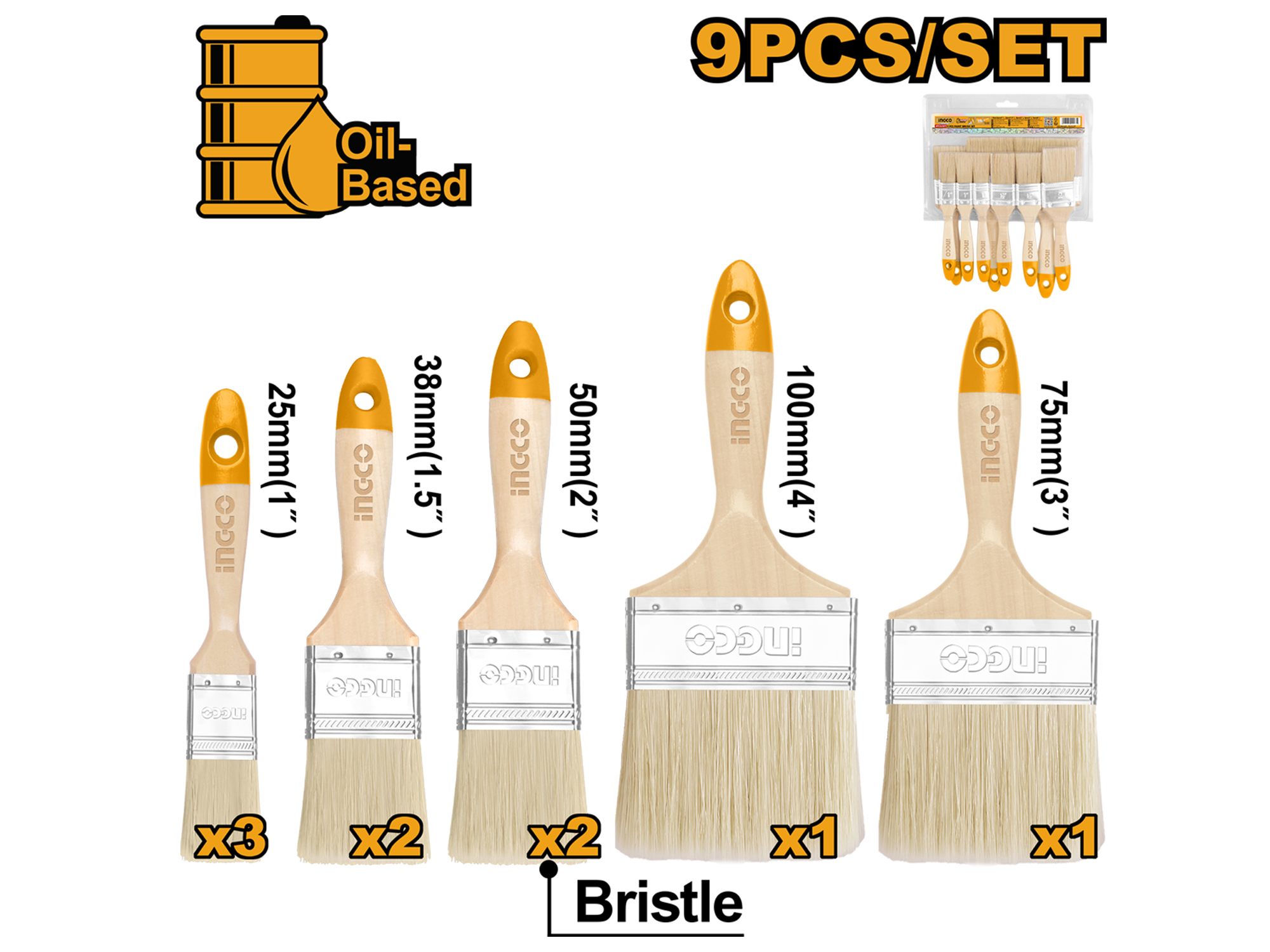 SET DE BROCHAS DE 9 PZS