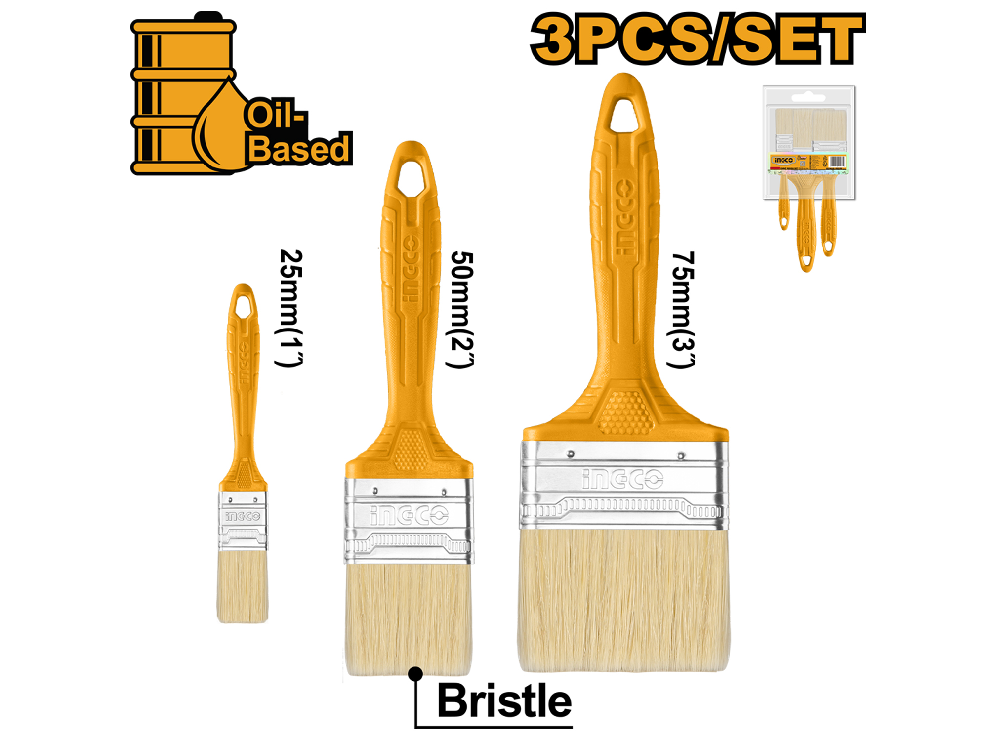 SET DE BROCHAS PARA PINTAR 3PZS