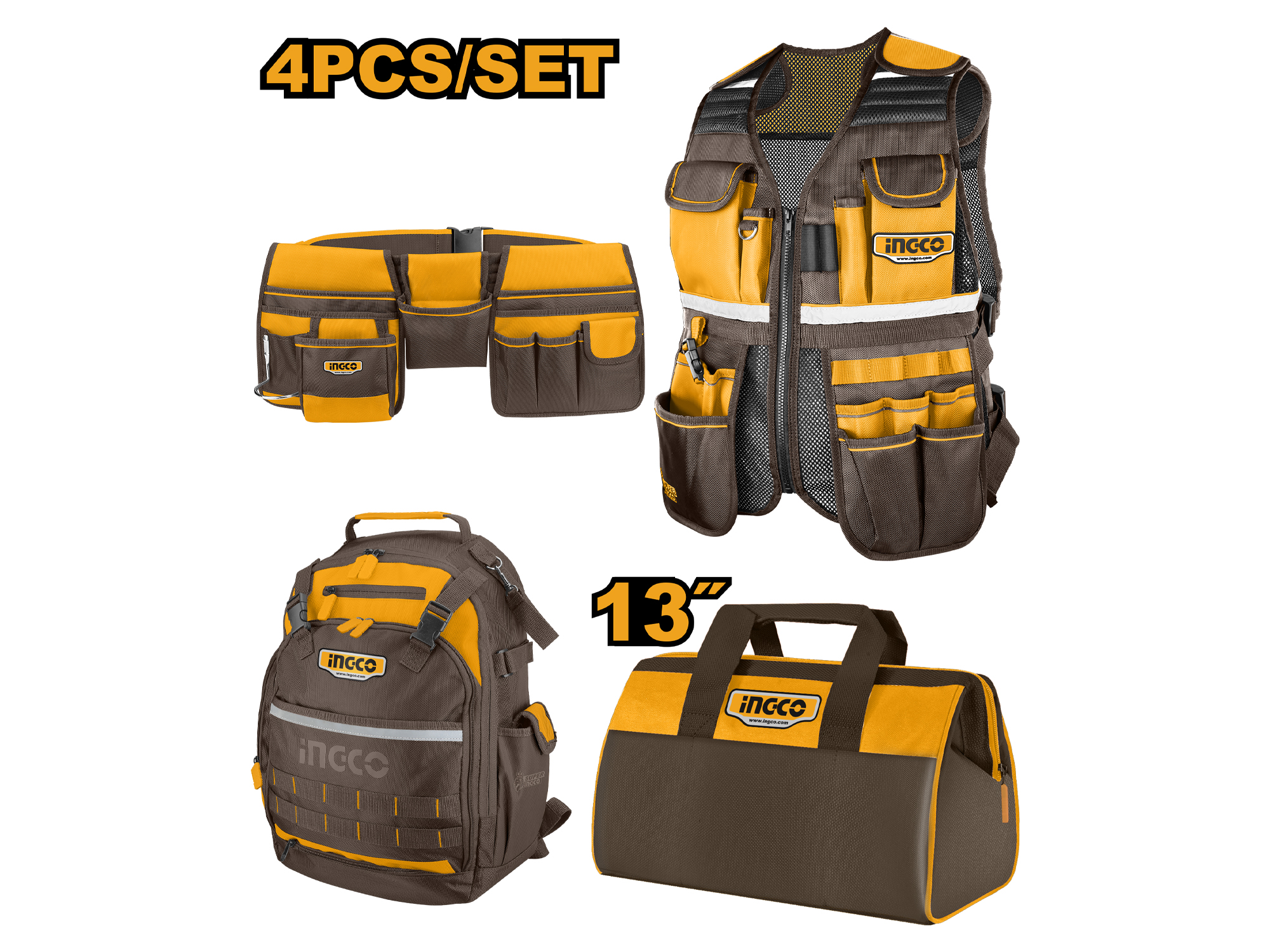 Combo Limitado 4 Pzs Mochilas, Maletin Y Bolsas De Herramienta