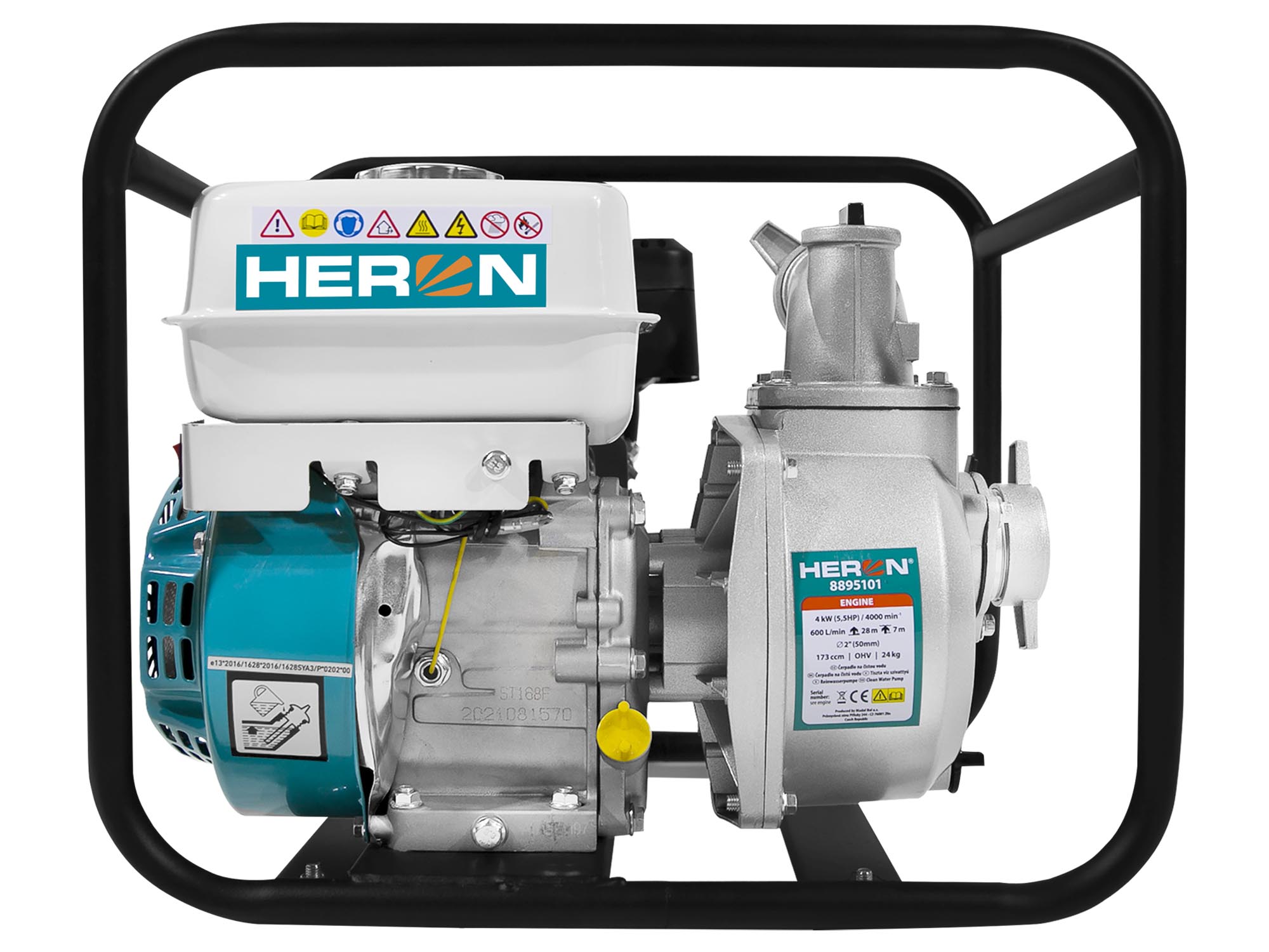 MOTOBOMBA DE 5.5HP, 600l/min, 2" x 2"