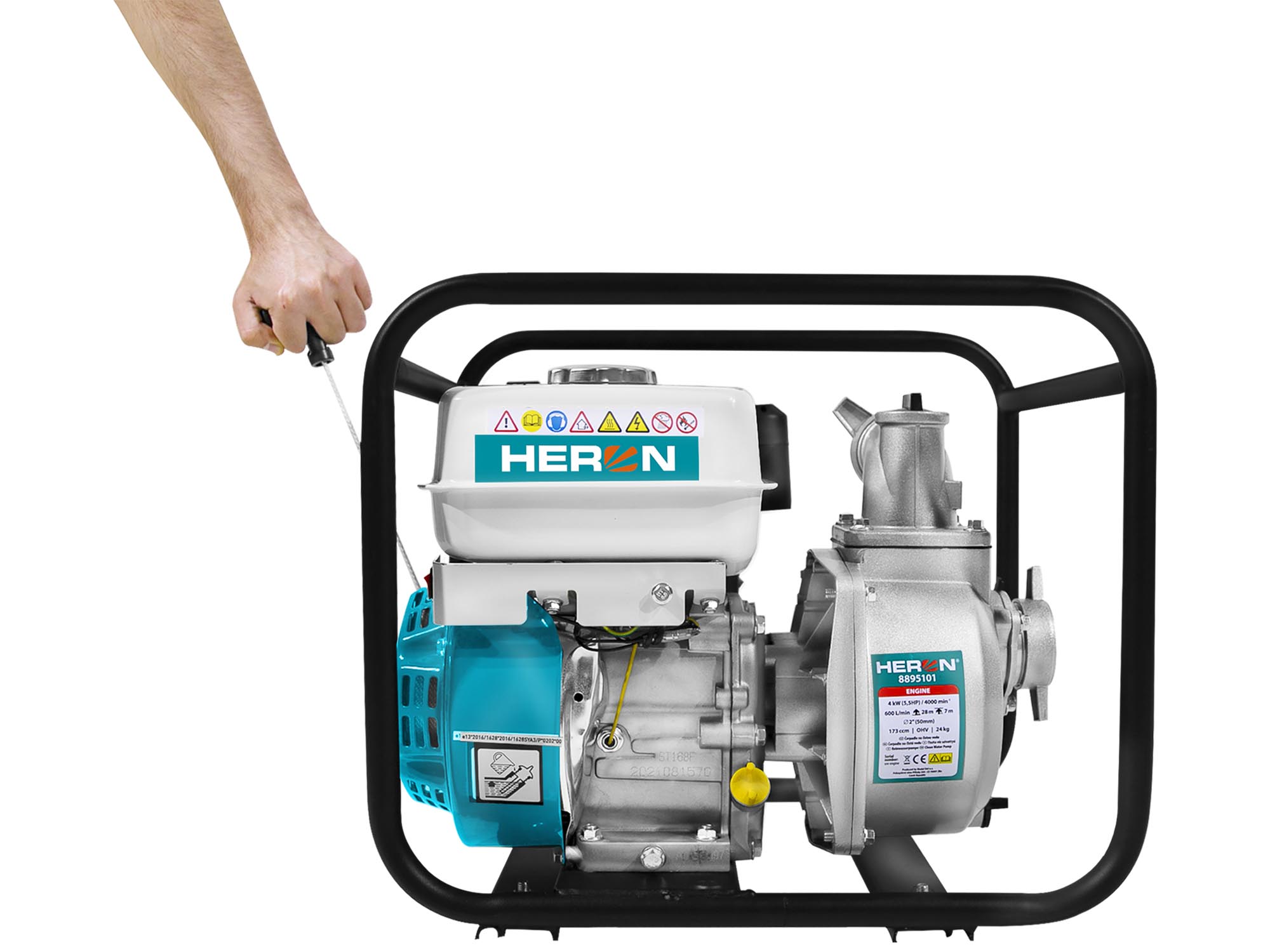 MOTOBOMBA DE 5.5HP, 600l/min, 2" x 2" - Imagen 3
