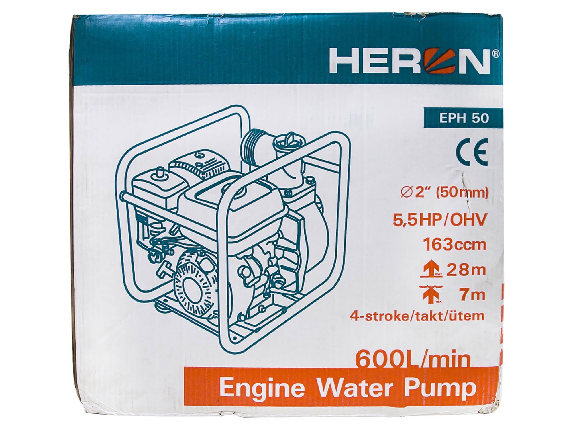 MOTOBOMBA DE 5.5HP, 600l/min, 2" x 2" - Imagen 4