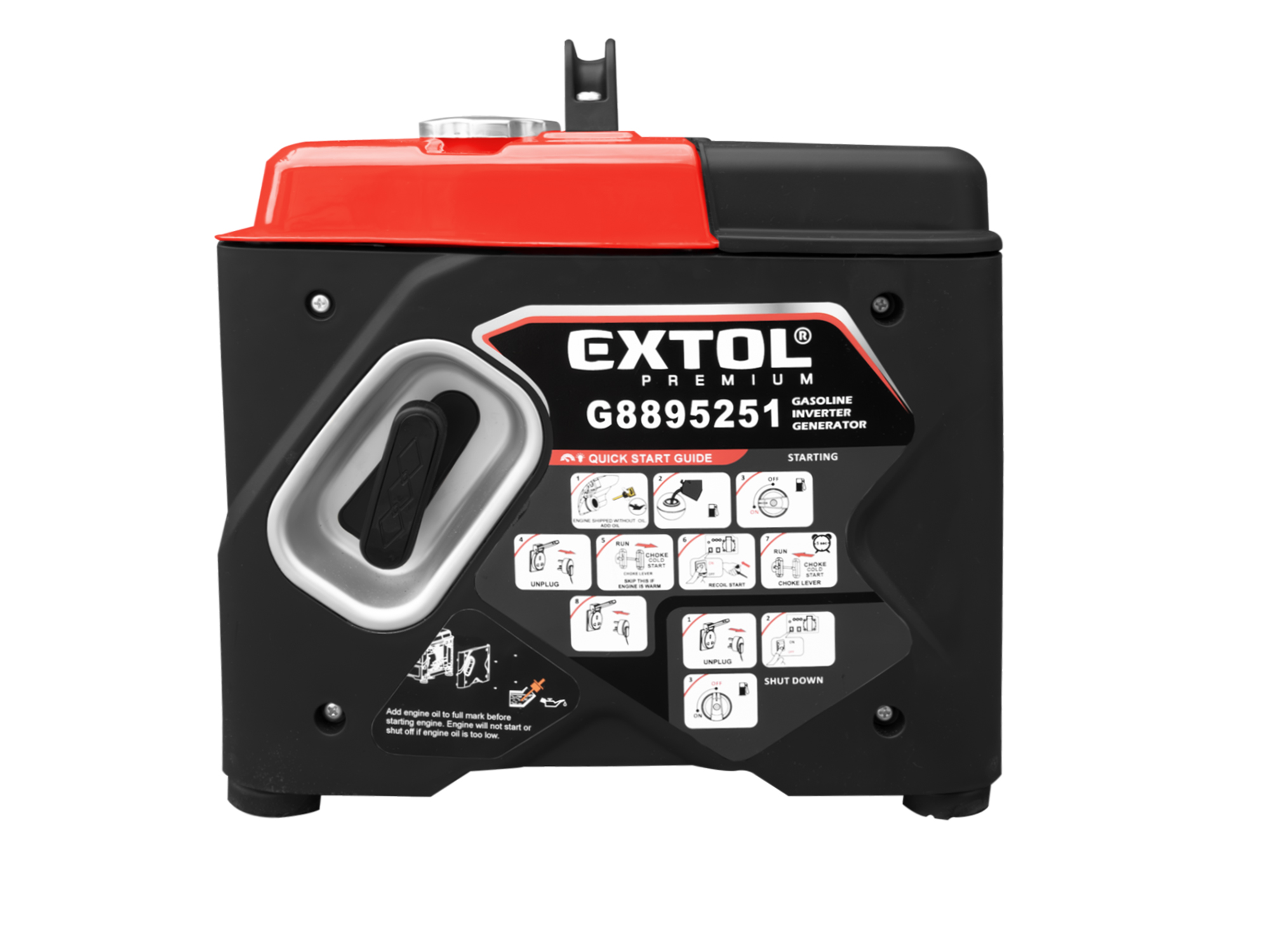 Generador Inversor Extol 4T 1100Watts 62Db 12.5Kg - Imagen 3