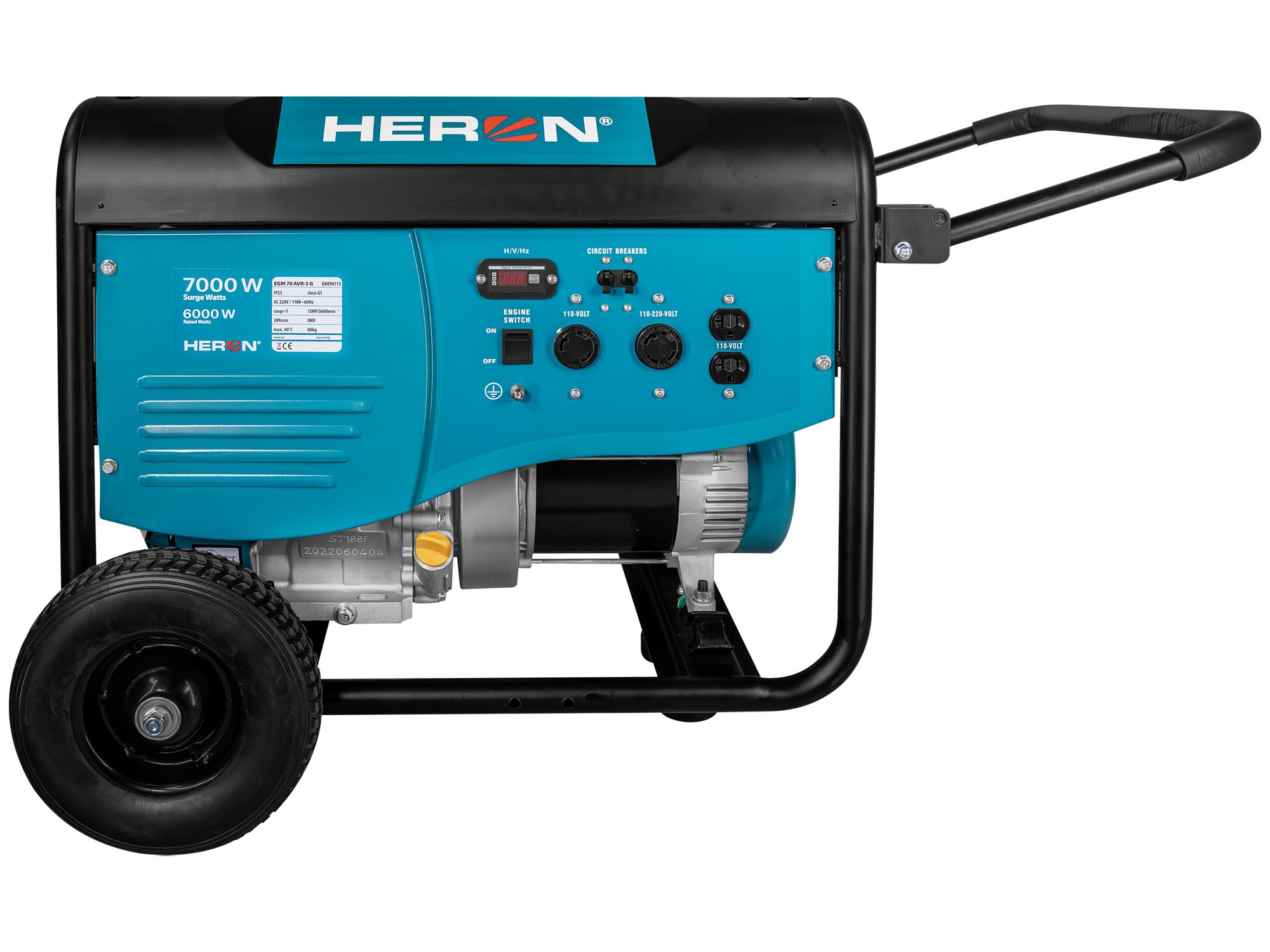 GENERADOR ELÉCTRICO DE 13HP, 7000W, Arranque Manual - Imagen 4