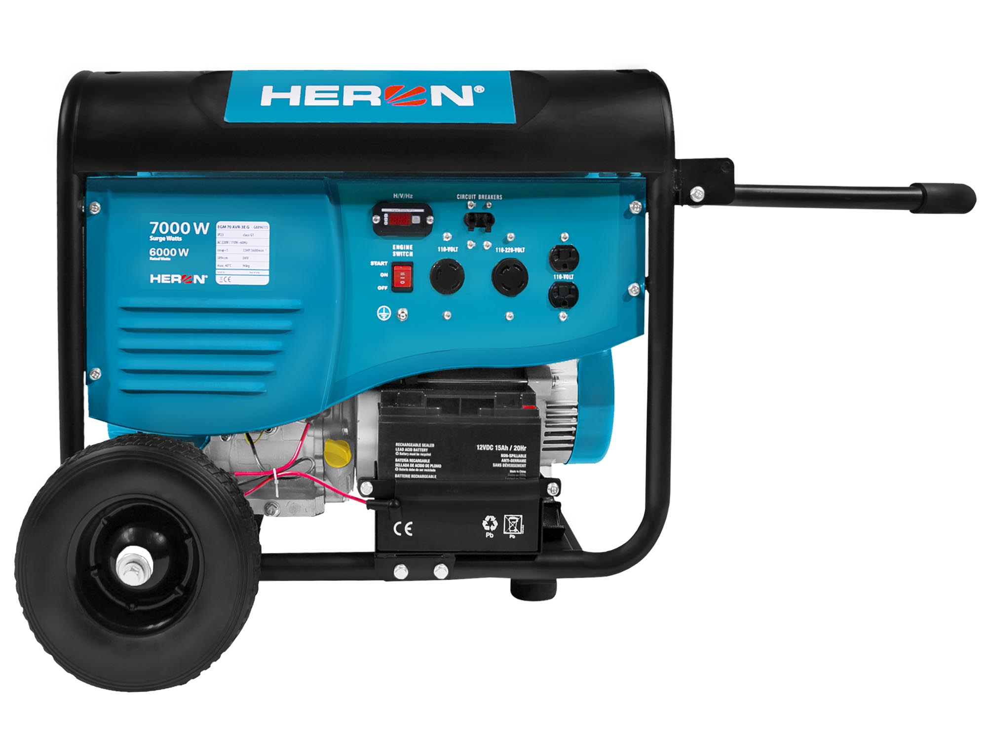 GENERADOR ELÉCTRICO DE 13HP, 7000W, ARRANQUE ELÉCTRICO