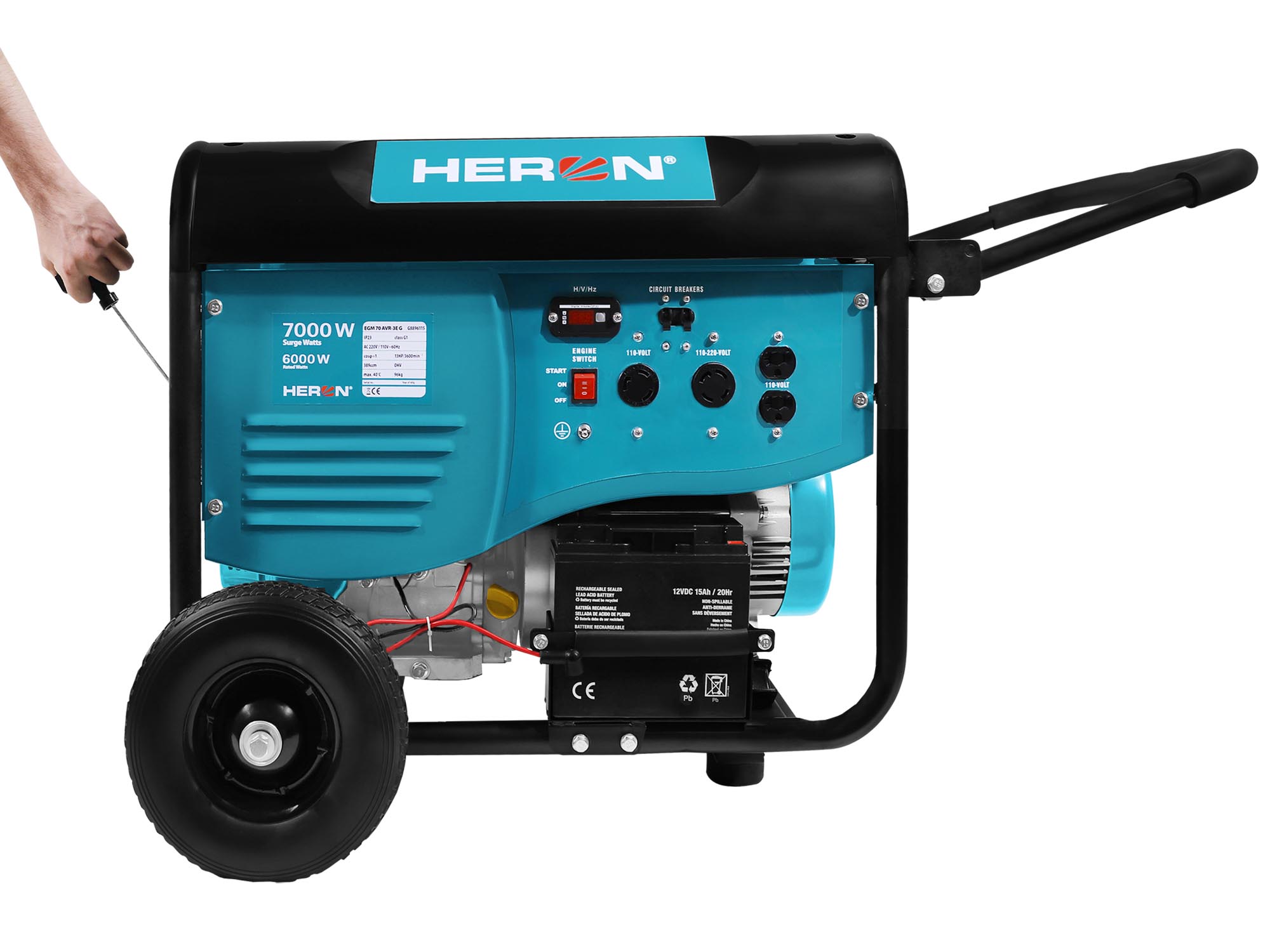 GENERADOR ELÉCTRICO DE 13HP, 7000W, ARRANQUE ELÉCTRICO - Imagen 3