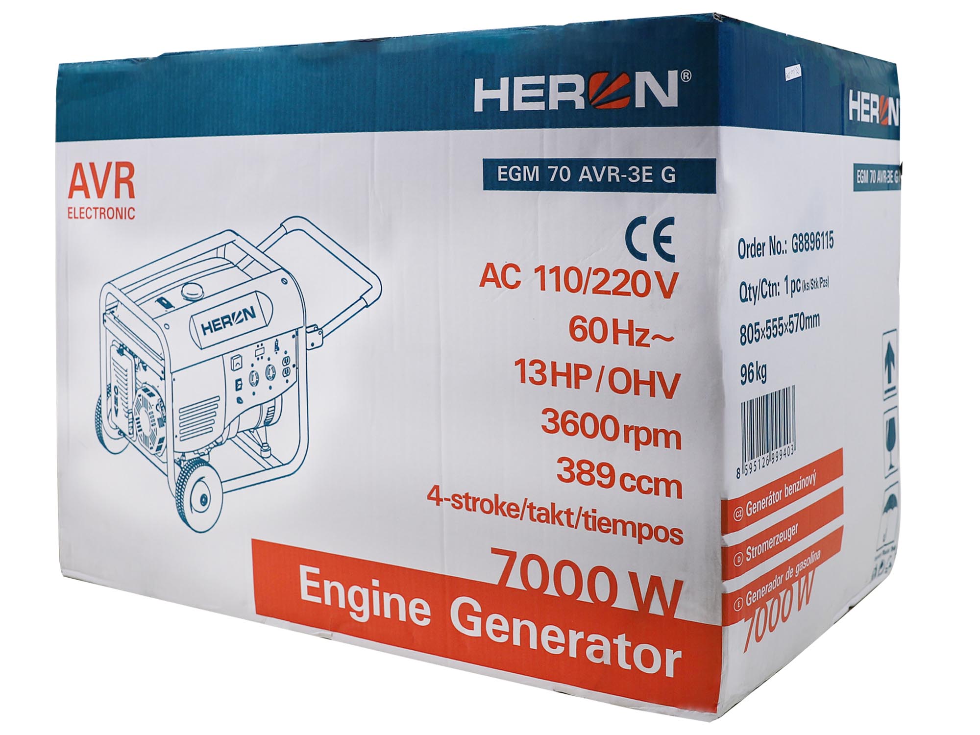 GENERADOR ELÉCTRICO DE 13HP, 7000W, ARRANQUE ELÉCTRICO - Imagen 4
