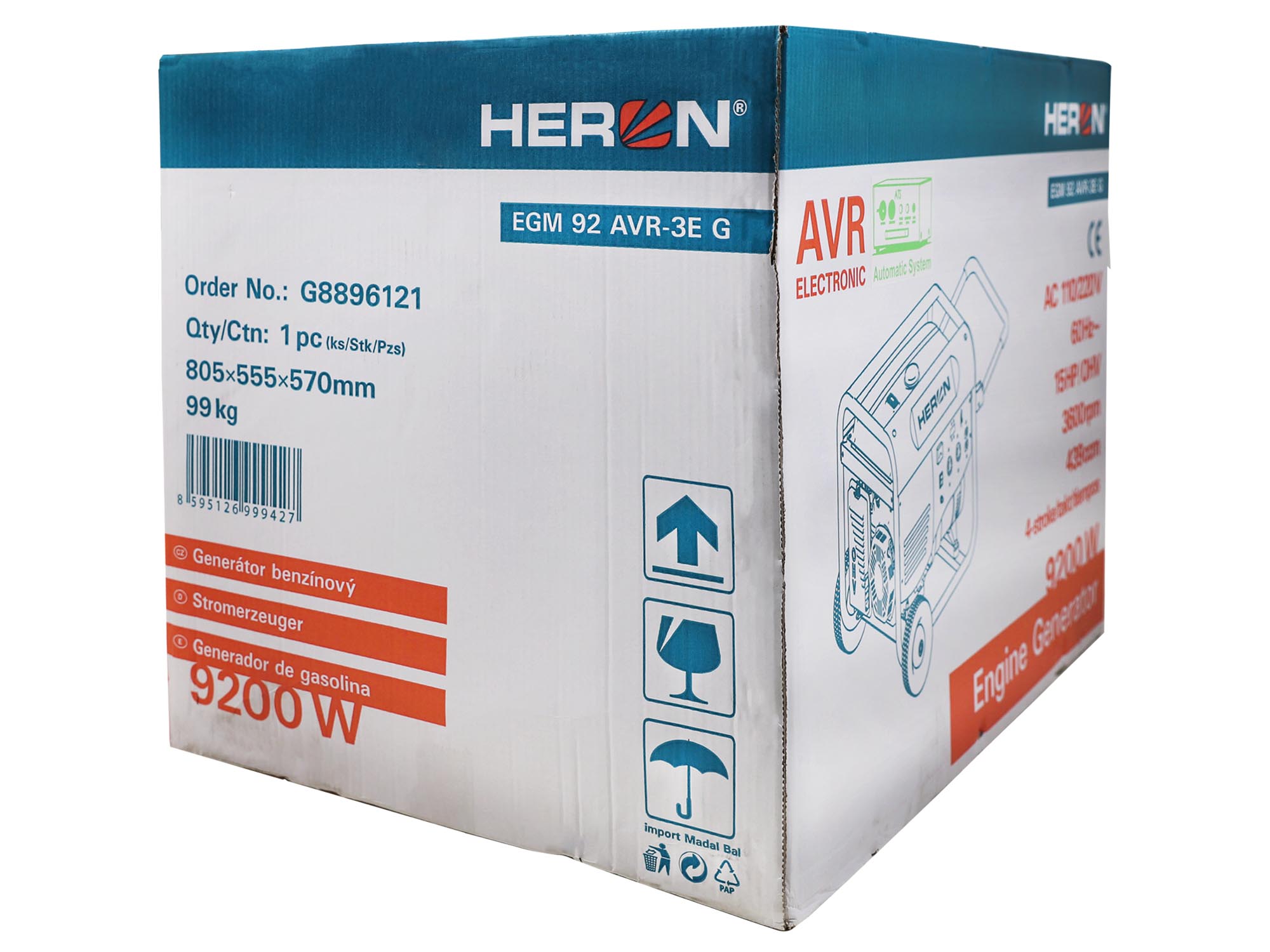 GENERADOR ELÉCTRICO DE 15HP, 9200W, ARRANQUE ELÉCTRICO - Imagen 3