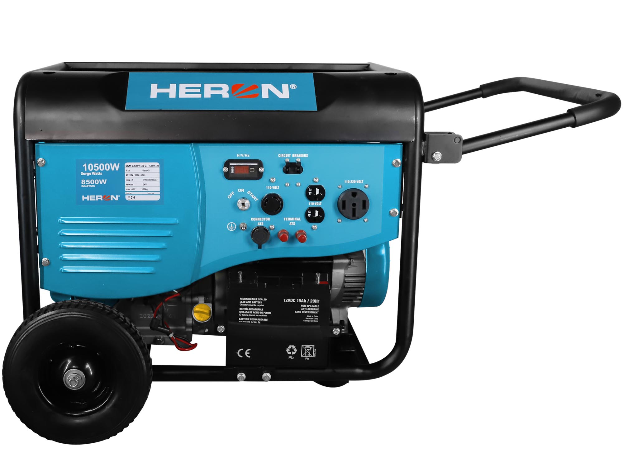 GENERADOR ELÉCTRICO DE 17HP, 10500W, ARRANQUE ELÉCTRICO