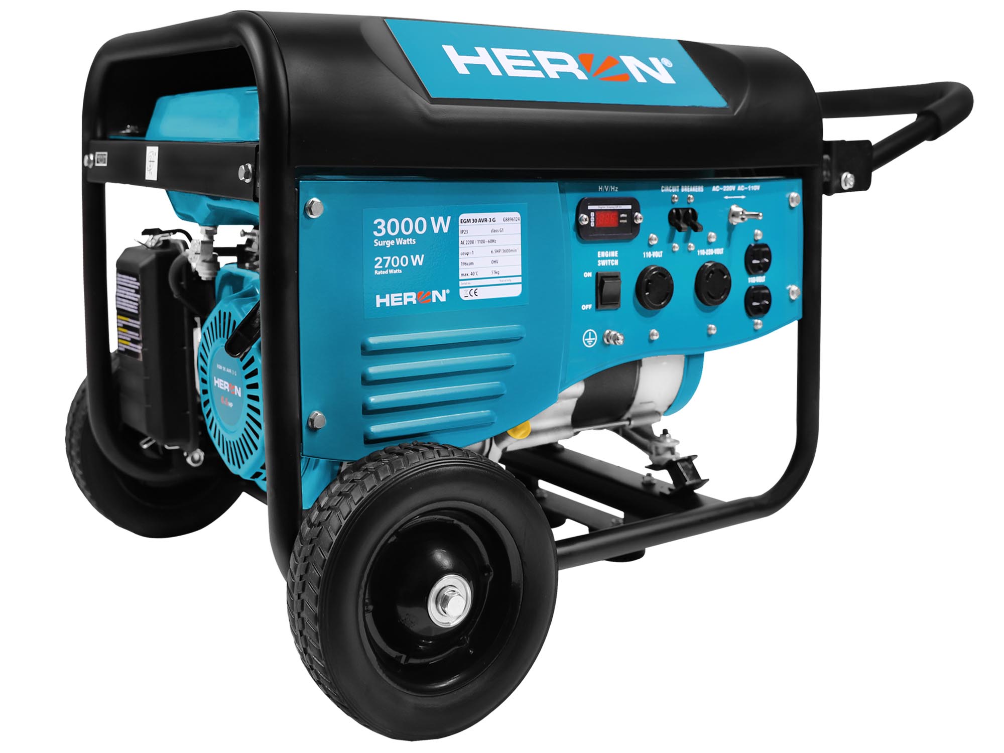 GENERADOR ELÉCTRICO DE 6.5HP, 3000W - Imagen 1
