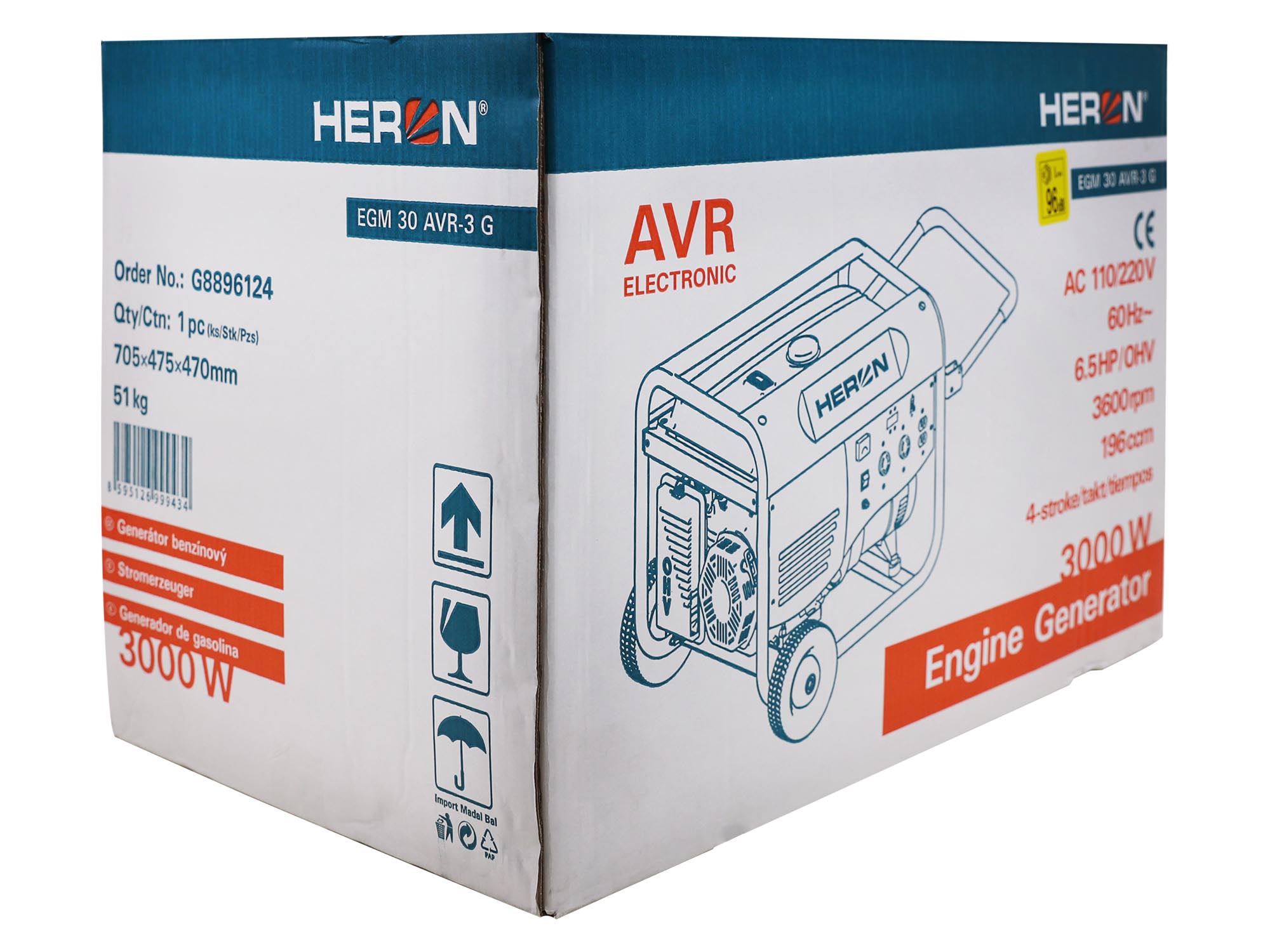 GENERADOR ELÉCTRICO DE 6.5HP, 3000W - Imagen 3