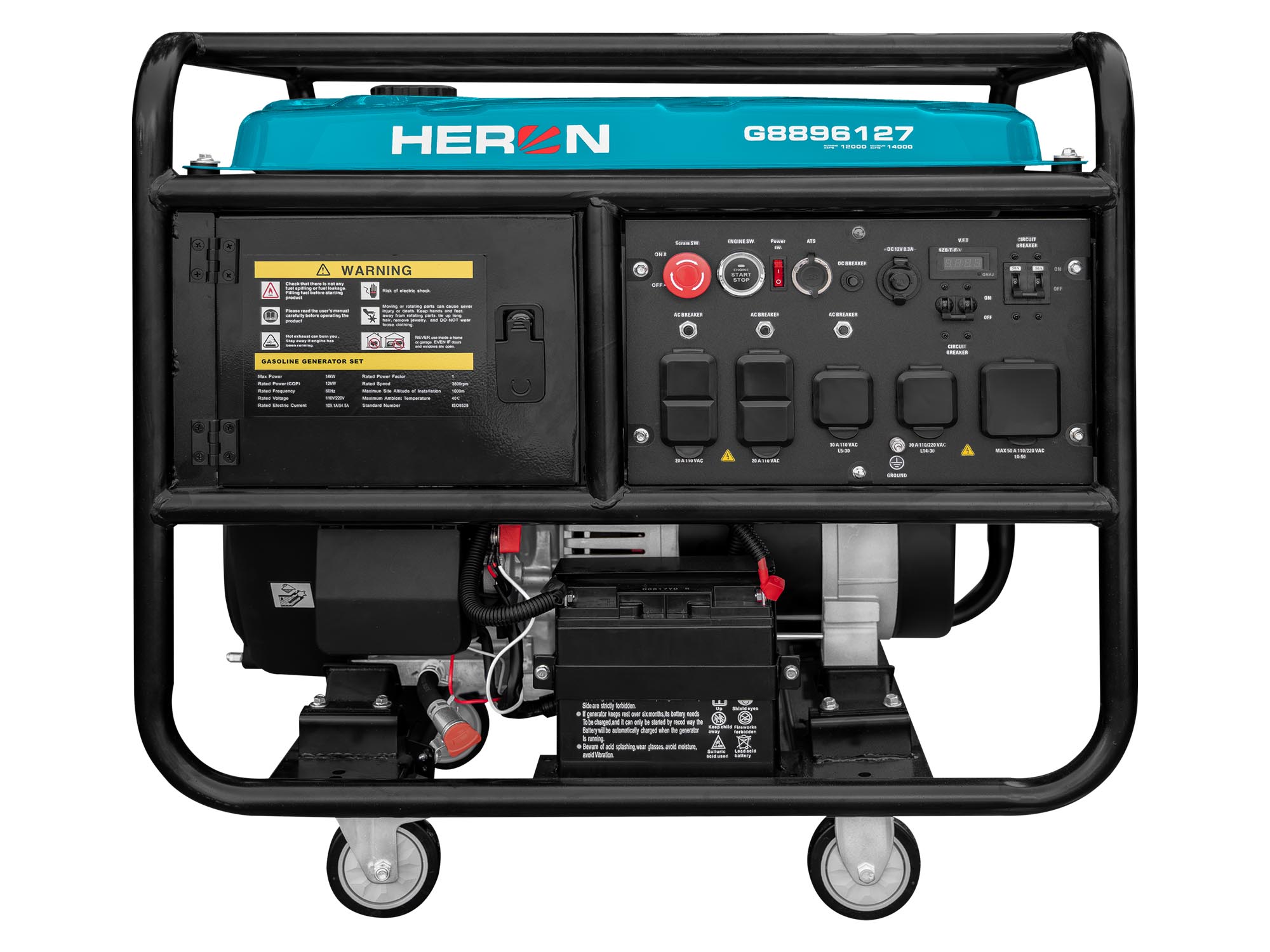 GENERADOR ELÉCTRICO DE 22HP, 14000W, ARRANQUE ELÉCTRICO