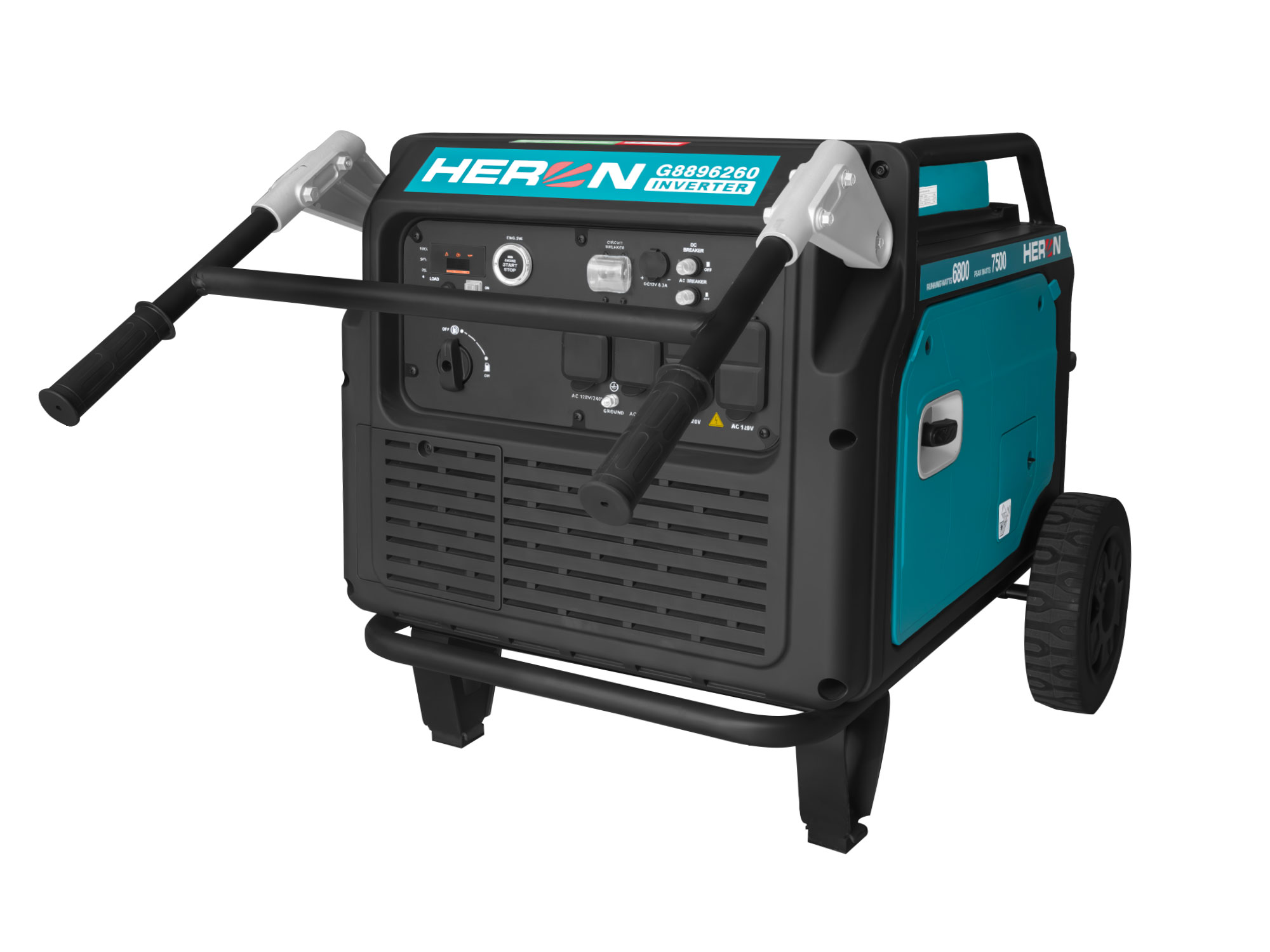 Generador Inversor Heron 4T 7500Watts 74Db 95Kg