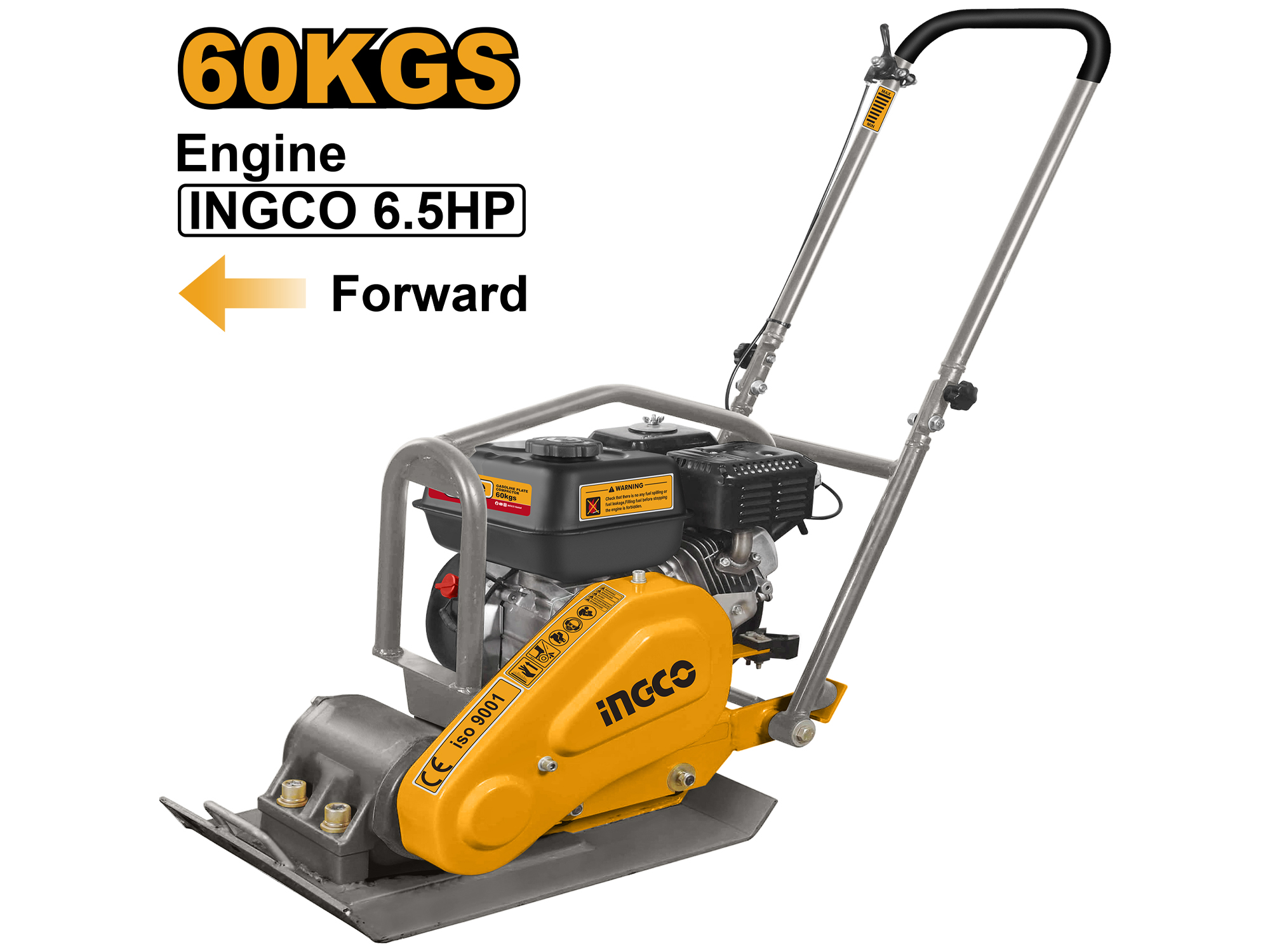 VIBRO-COMPACTADORA DE 6.5HP,  10.5KN