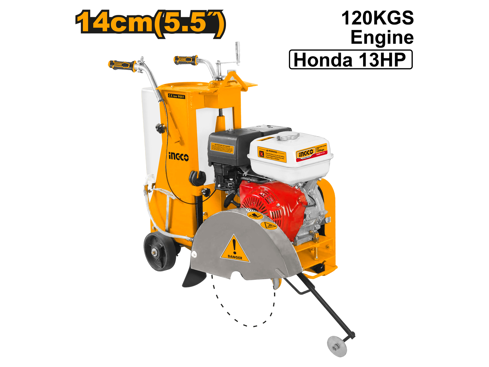 CORTADORA DE CONCRETO DE 13HP, 12-18"