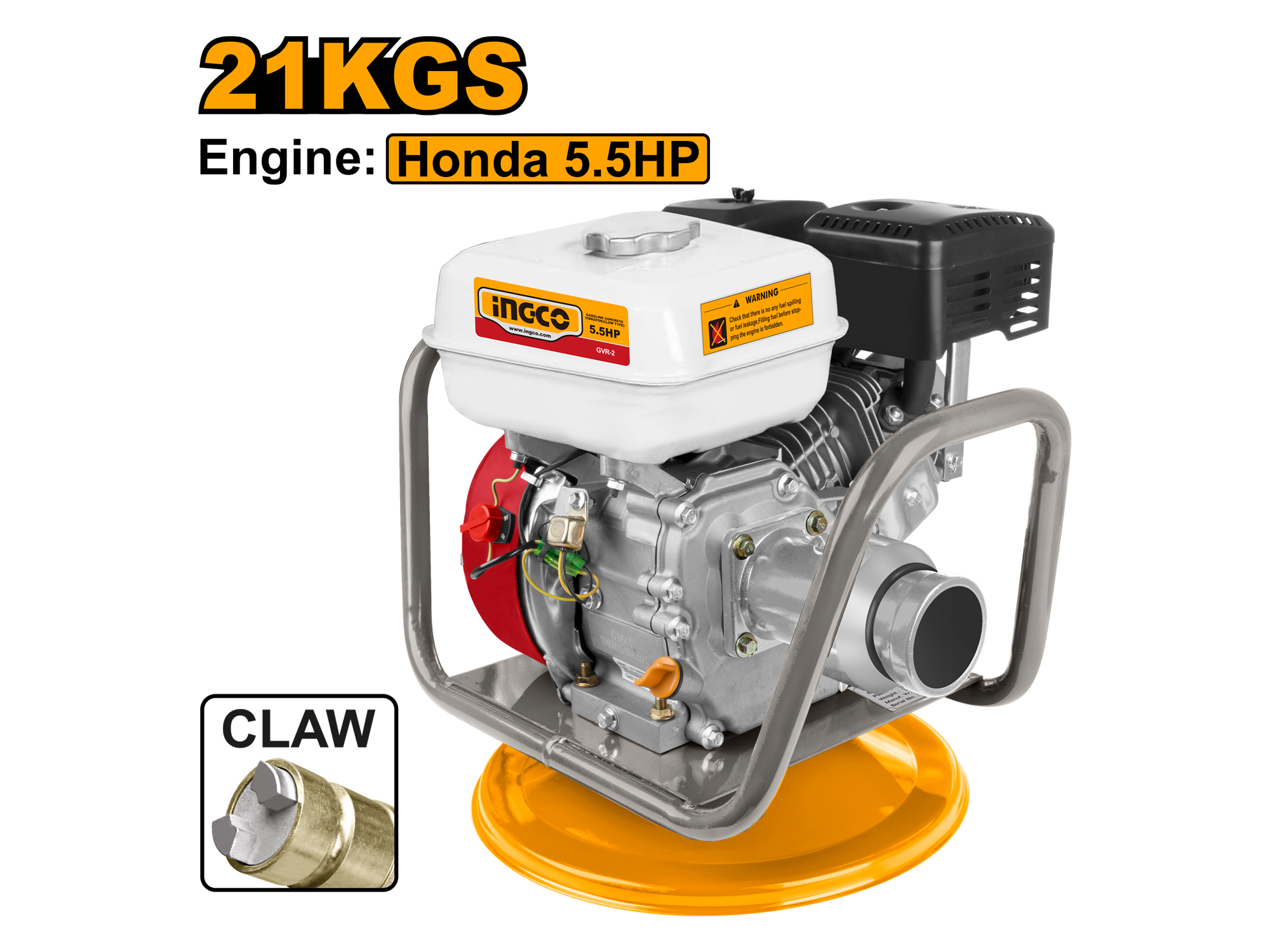 VIBRADORA DE 5.5HP, ACOMPLAMIENTO TIPO GARRA