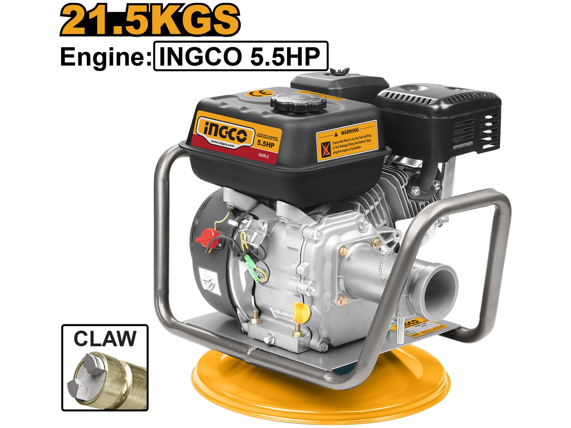 VIBRADORA DE 5.5HP, ACOMPLAMIENTO TIPO GARRA