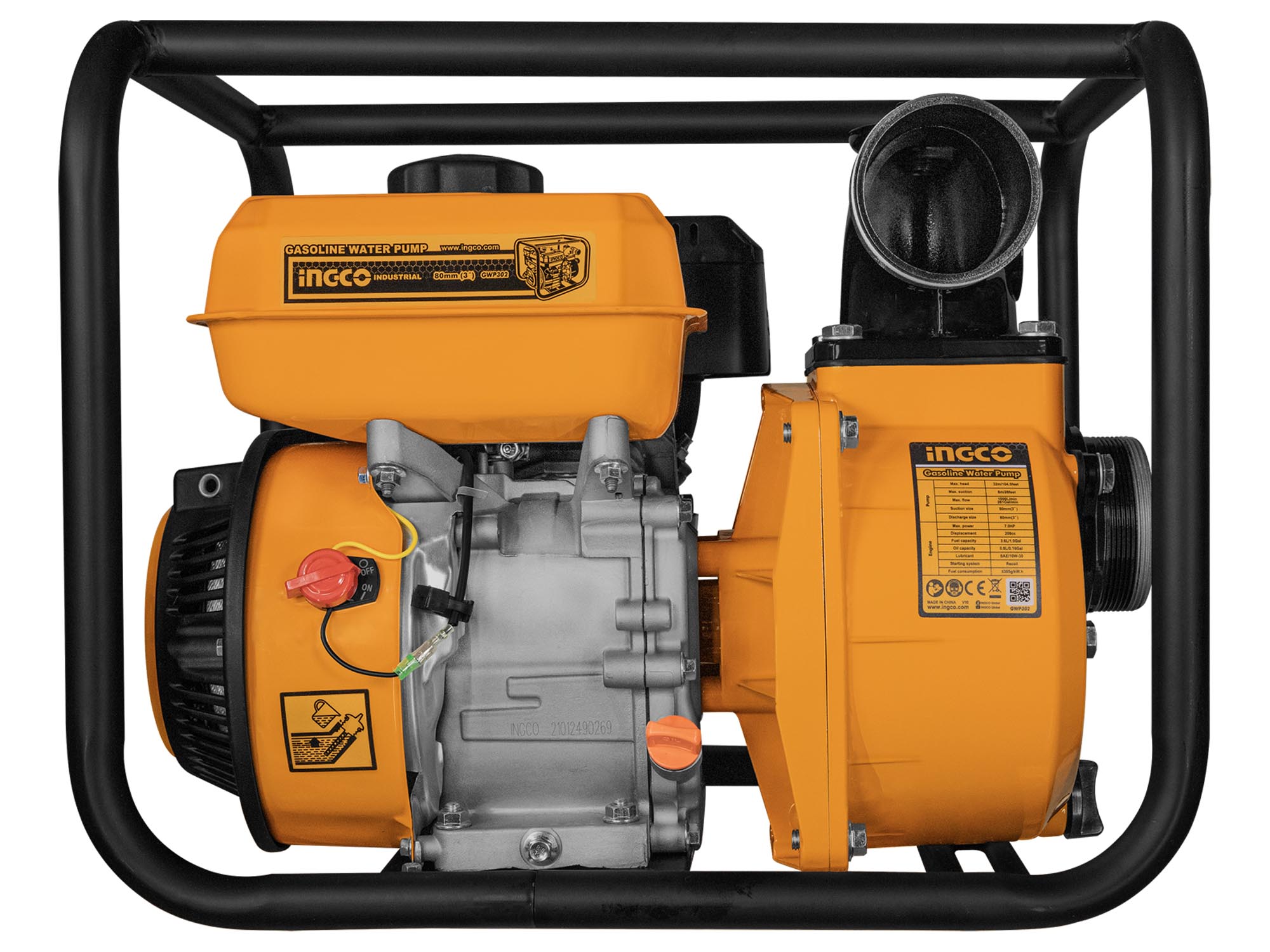 MOTOBOMBA DE 7.0HP, 1000l/min, 3" x 3"