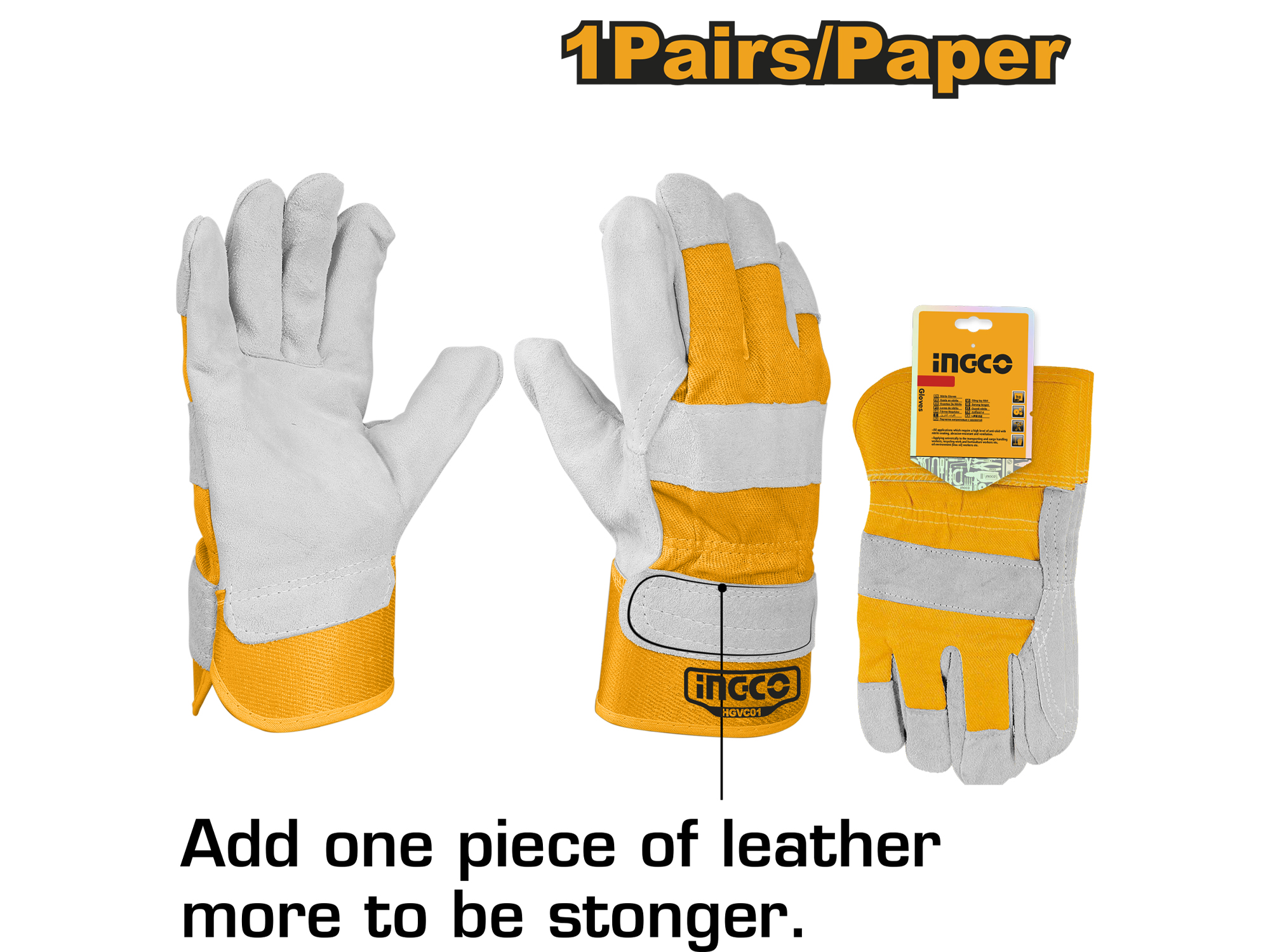 GUANTES DE CUERO 10.5"