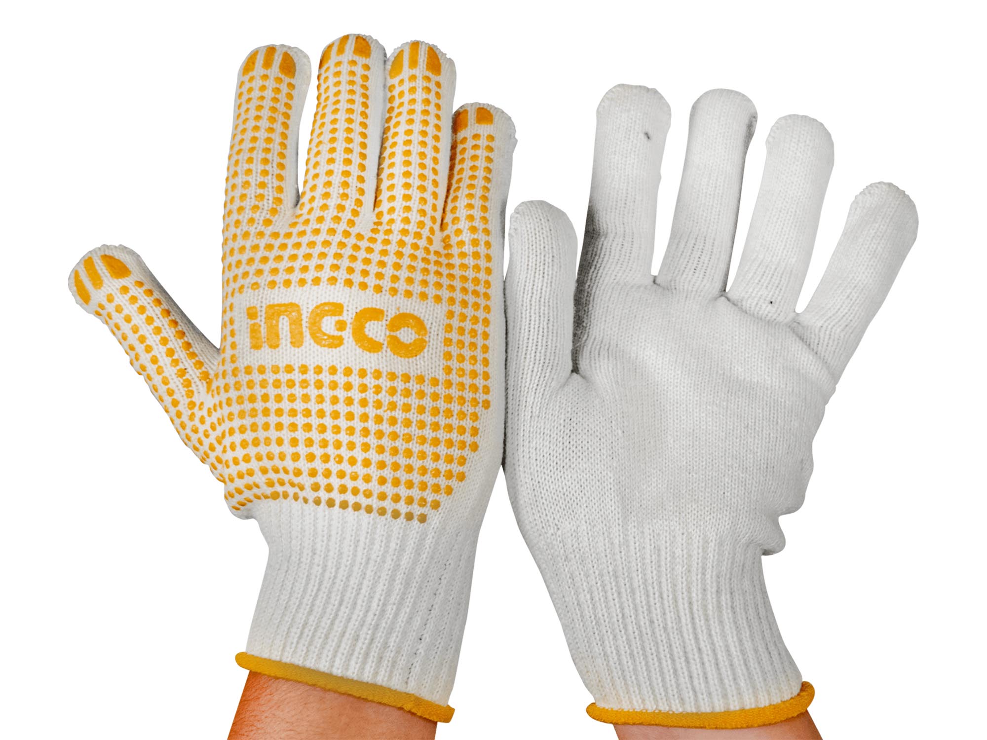 GUANTES DE ALGODÓN CON PUNTOS DE ADHESION PVC