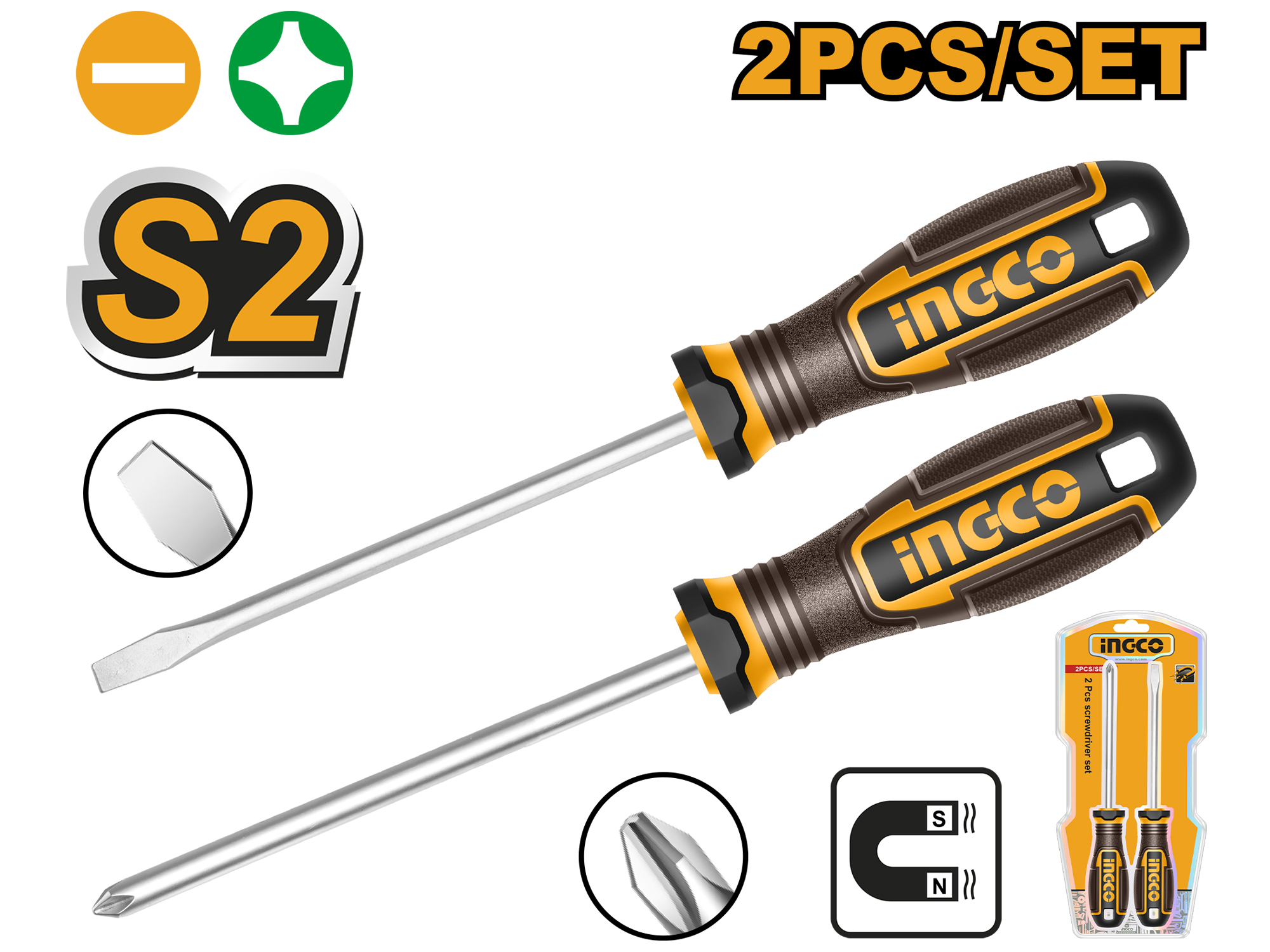 SET DE DESARMADORES 2 PZS