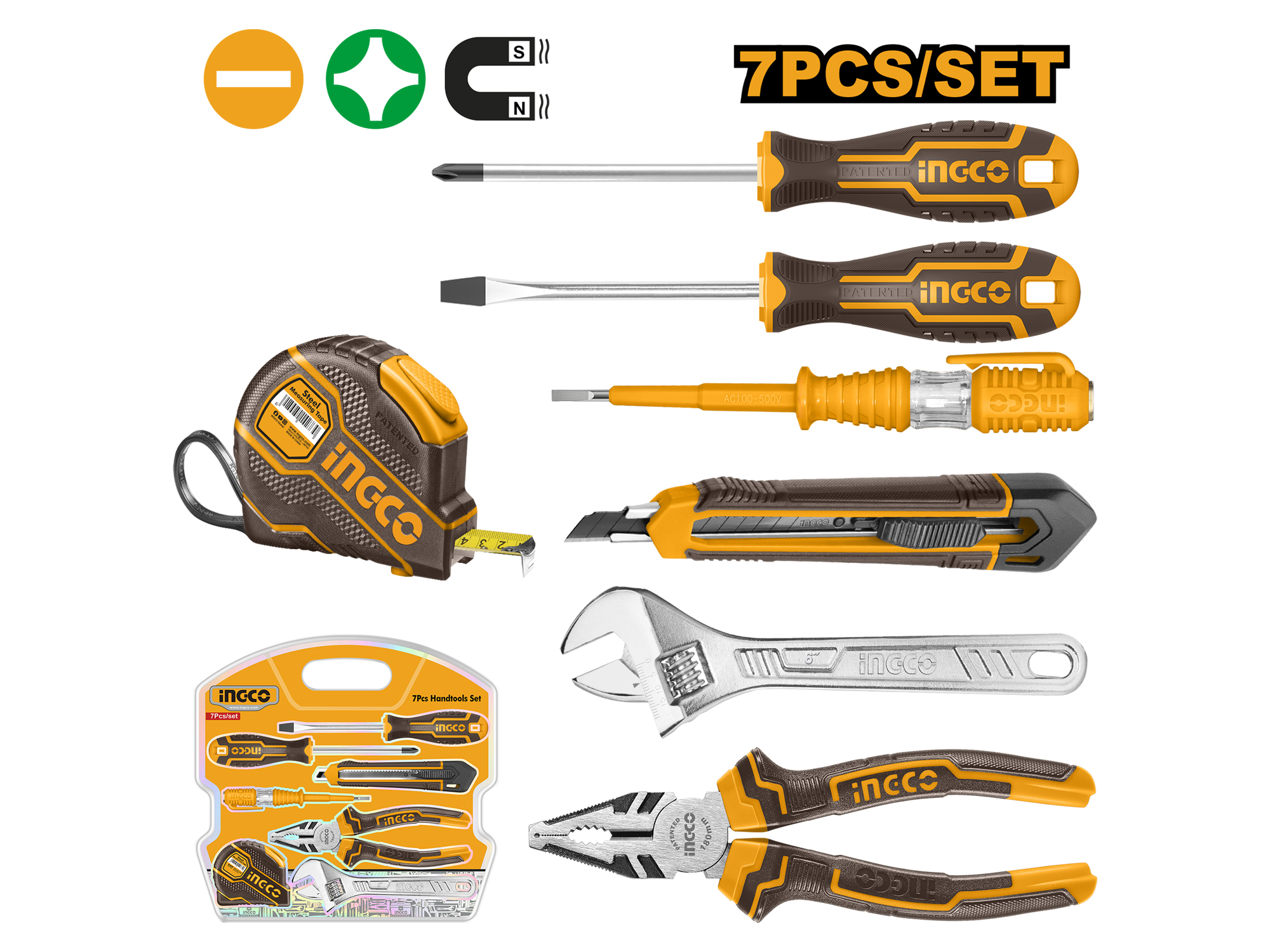 SET DE HERRAMIENTAS MANUALES  7 PZS
