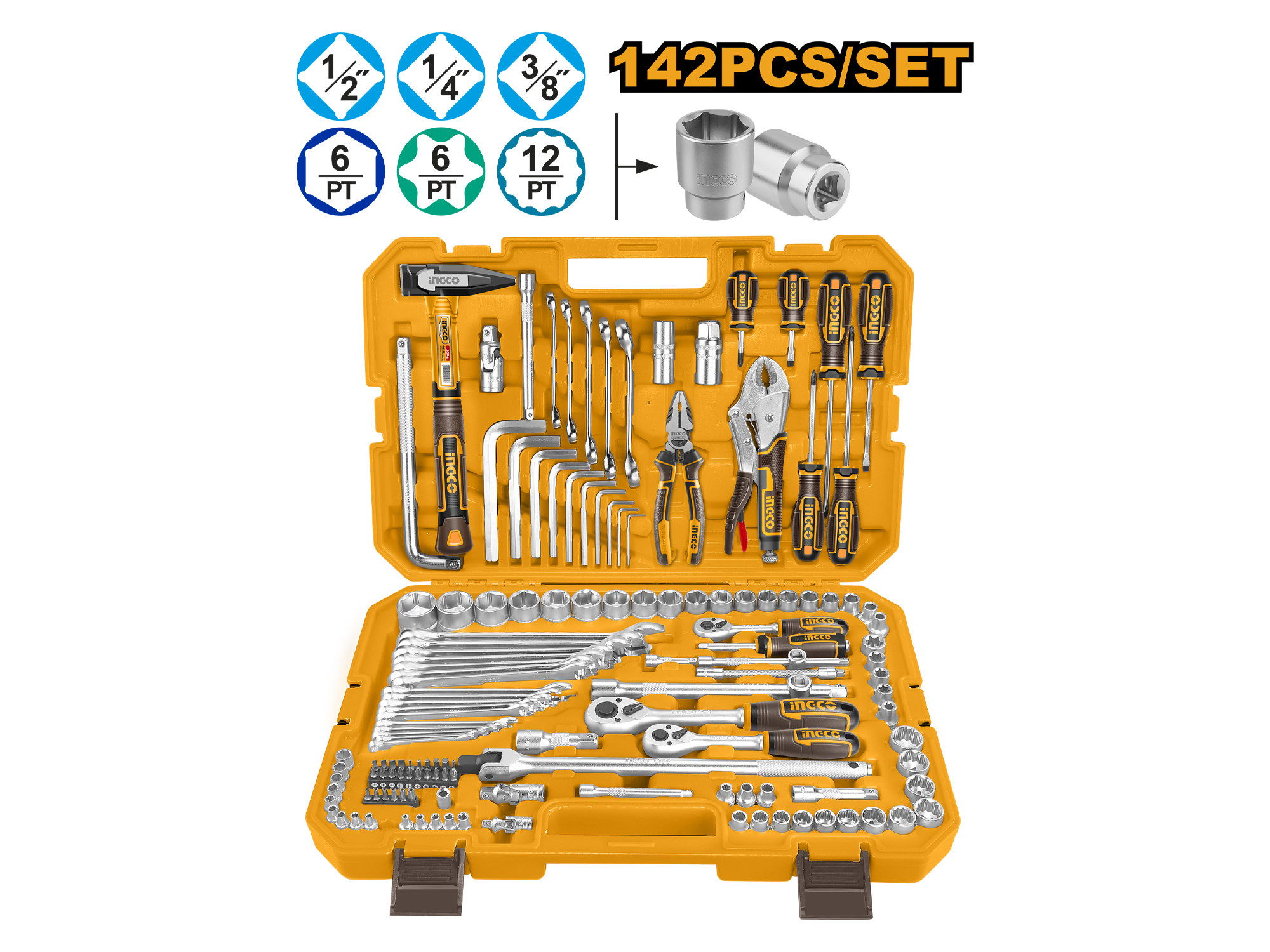 CAJA DE HERRAMIENTAS 142PZS