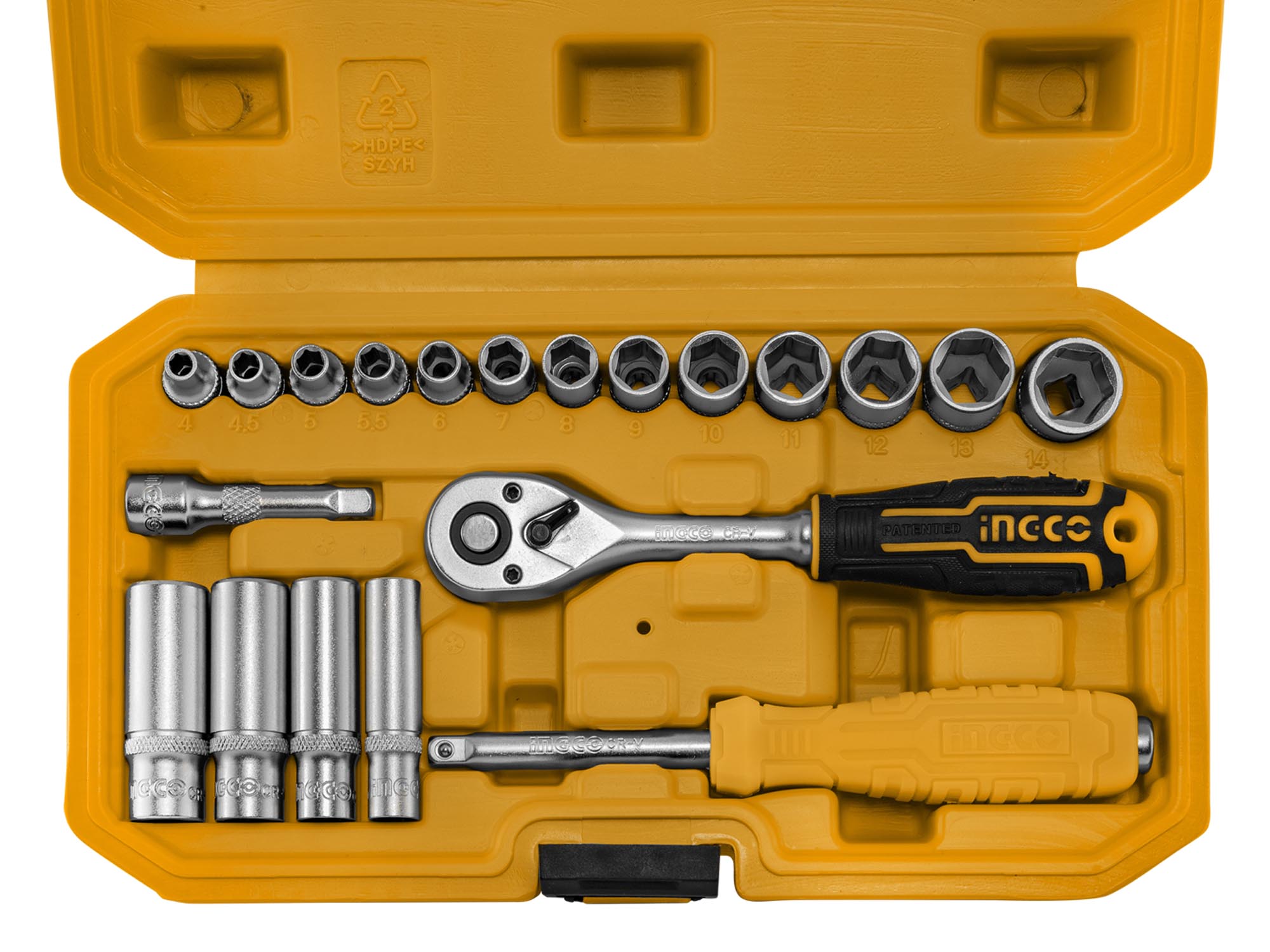 SET DE LLAVE RATCH 1/4" 20 PZS INGCO SUPER SELECT