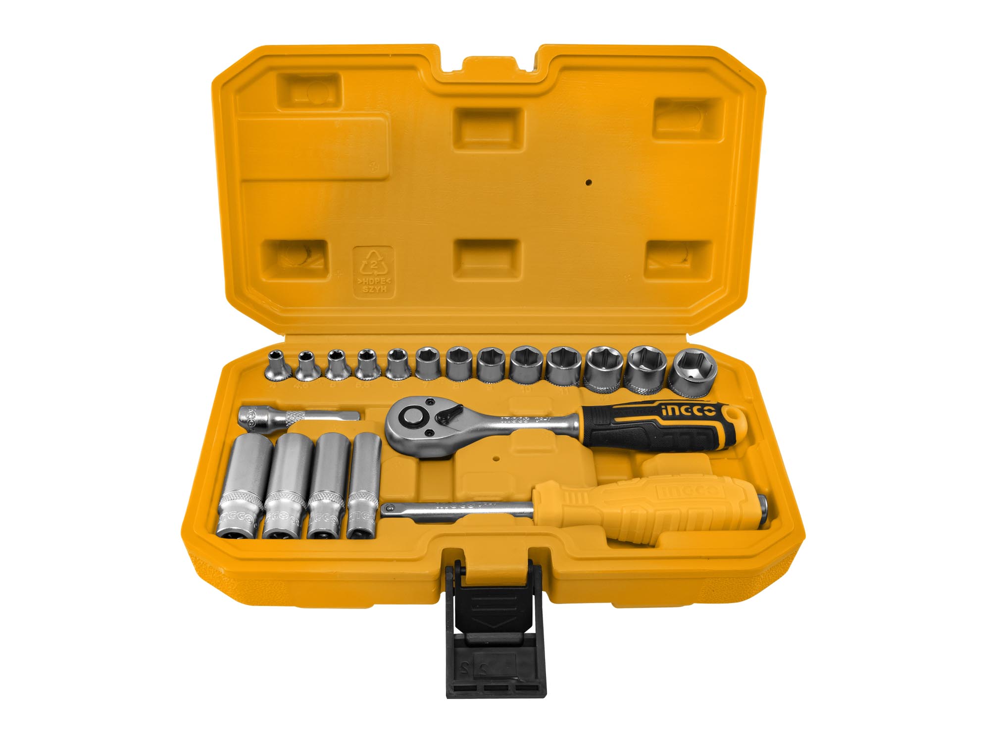 SET DE LLAVE RATCH 1/4" 20 PZS INGCO SUPER SELECT - Imagen 1