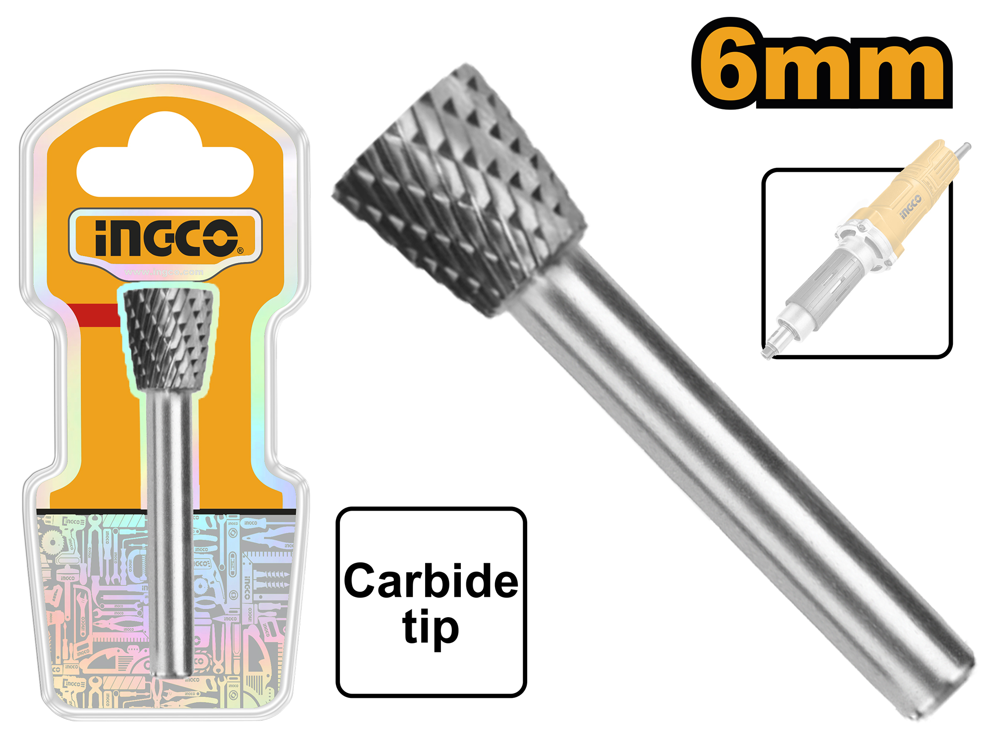 FRESA TRONCO CONICA INVERTIDA CARBURO DE TUNGSTENO PARA ESMERIL RECTO