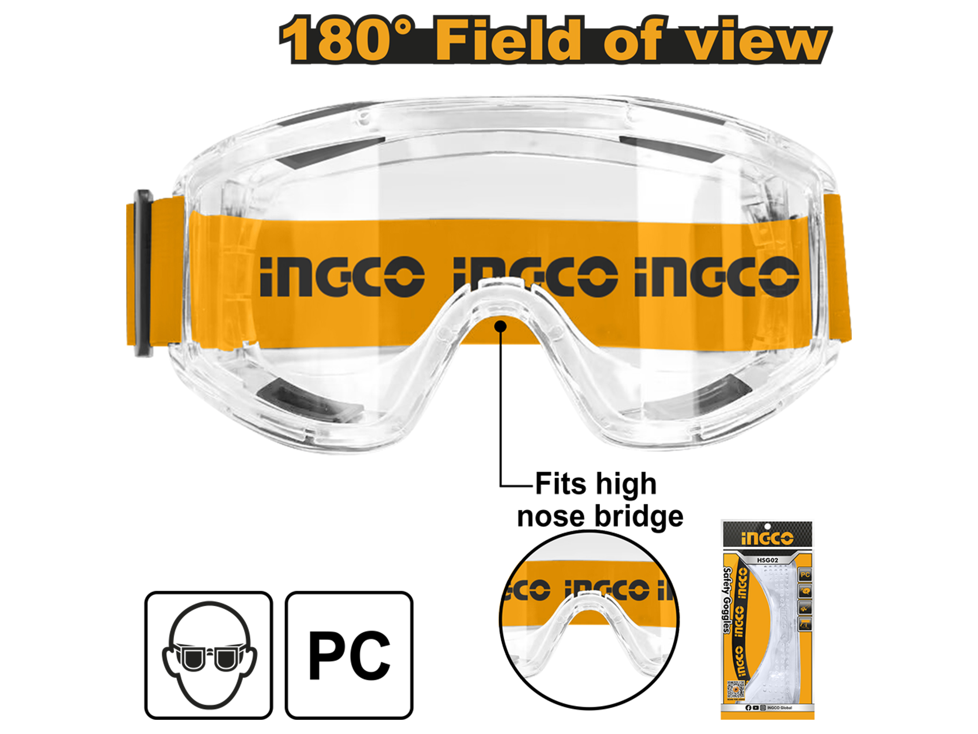 LENTES PROTECTORES TRANSPARENTES 180 GRADOS DE VISIBILIDAD