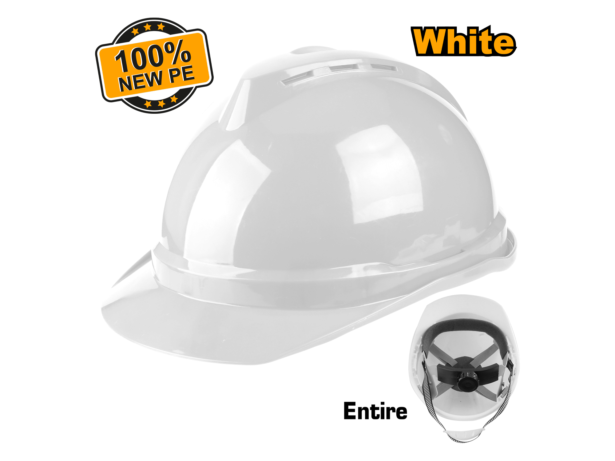 CASCO DE SEGURIDAD PE BLANCO