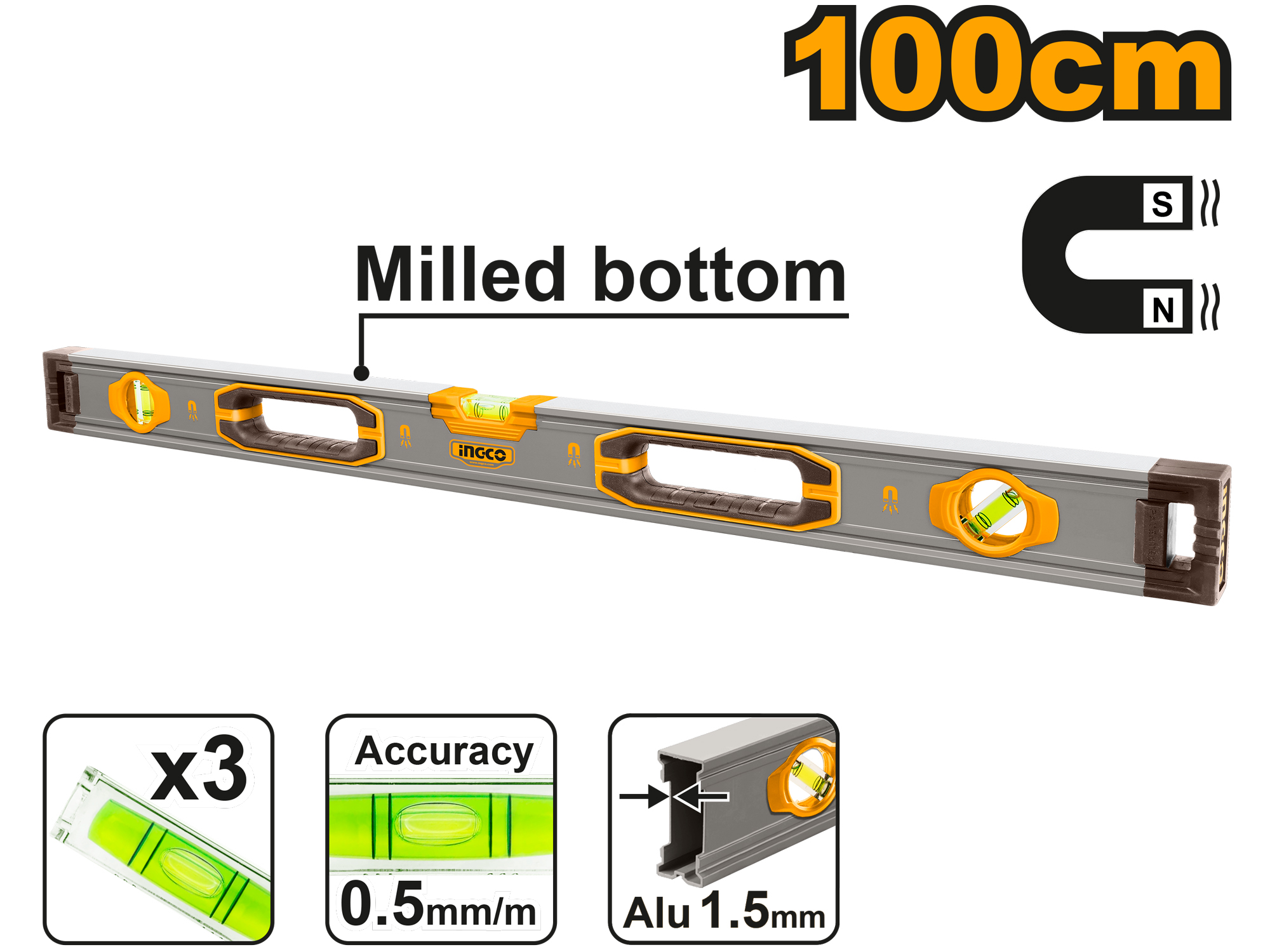 NIVEL MAGNETICO 3 POSICIONES DOBLE LADO