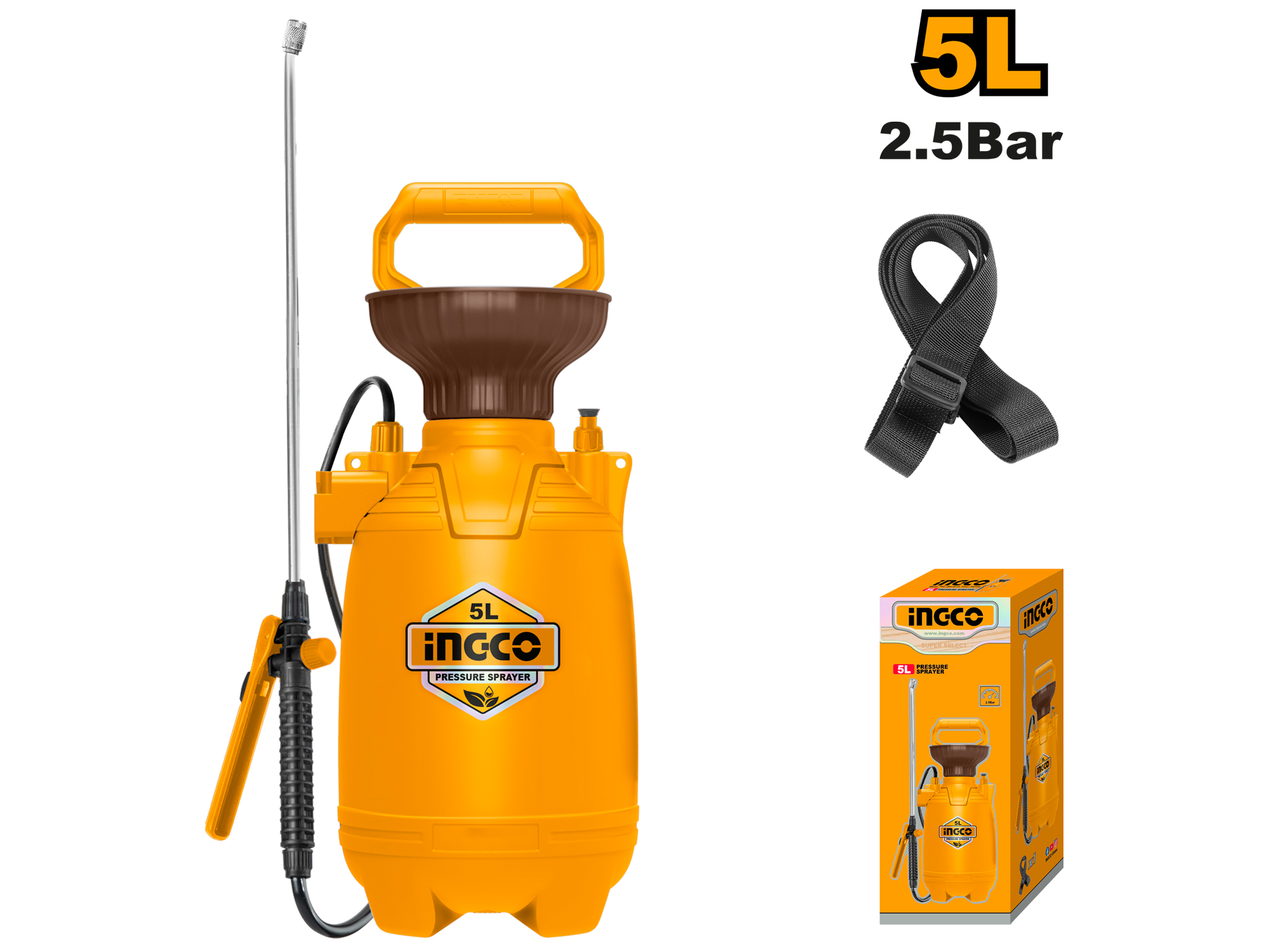 FUMIGADORA A PRESION 5L, 2.5BAR INGCO