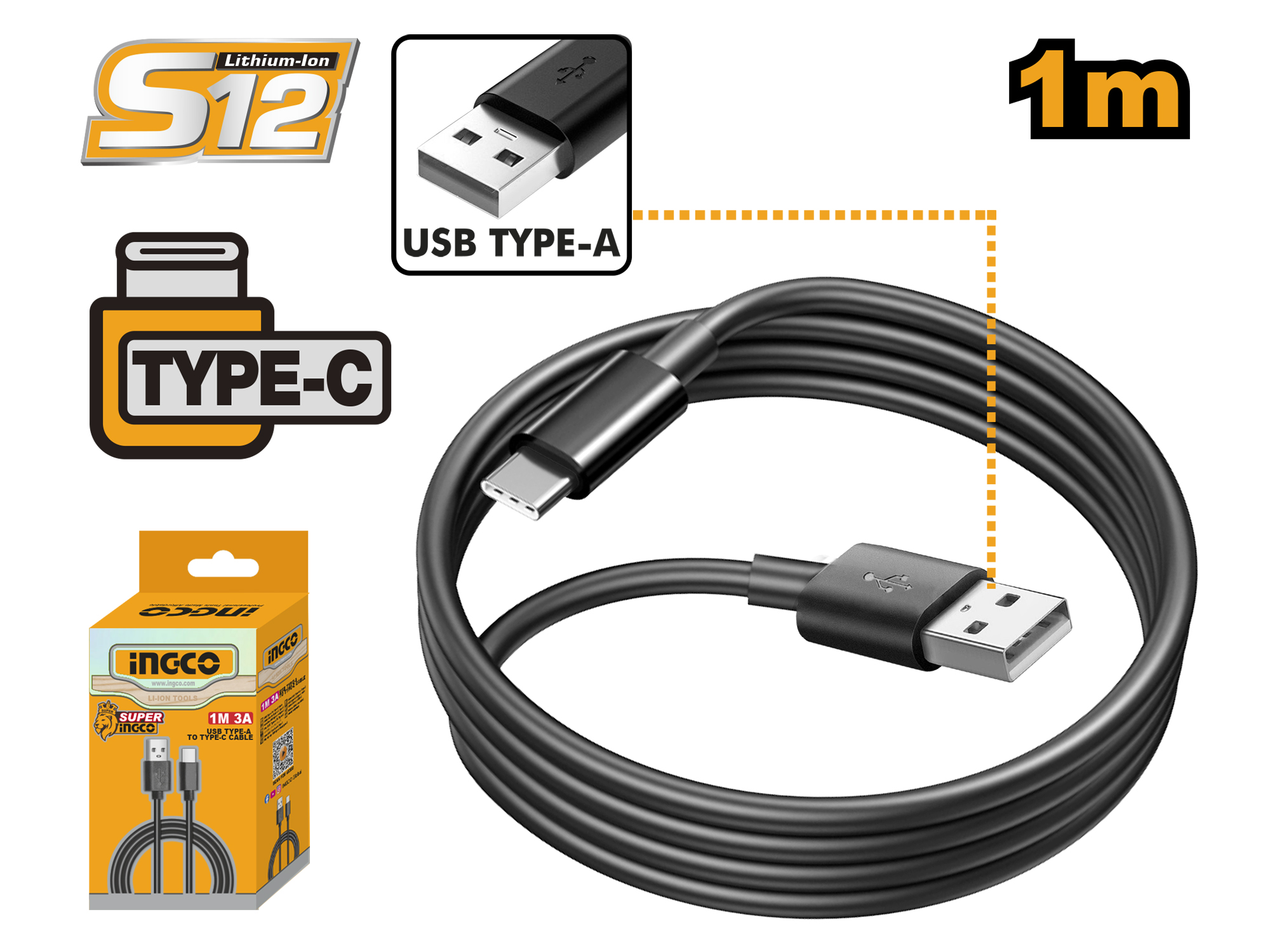 Cable De Cargador Usb-A A Tipo C
