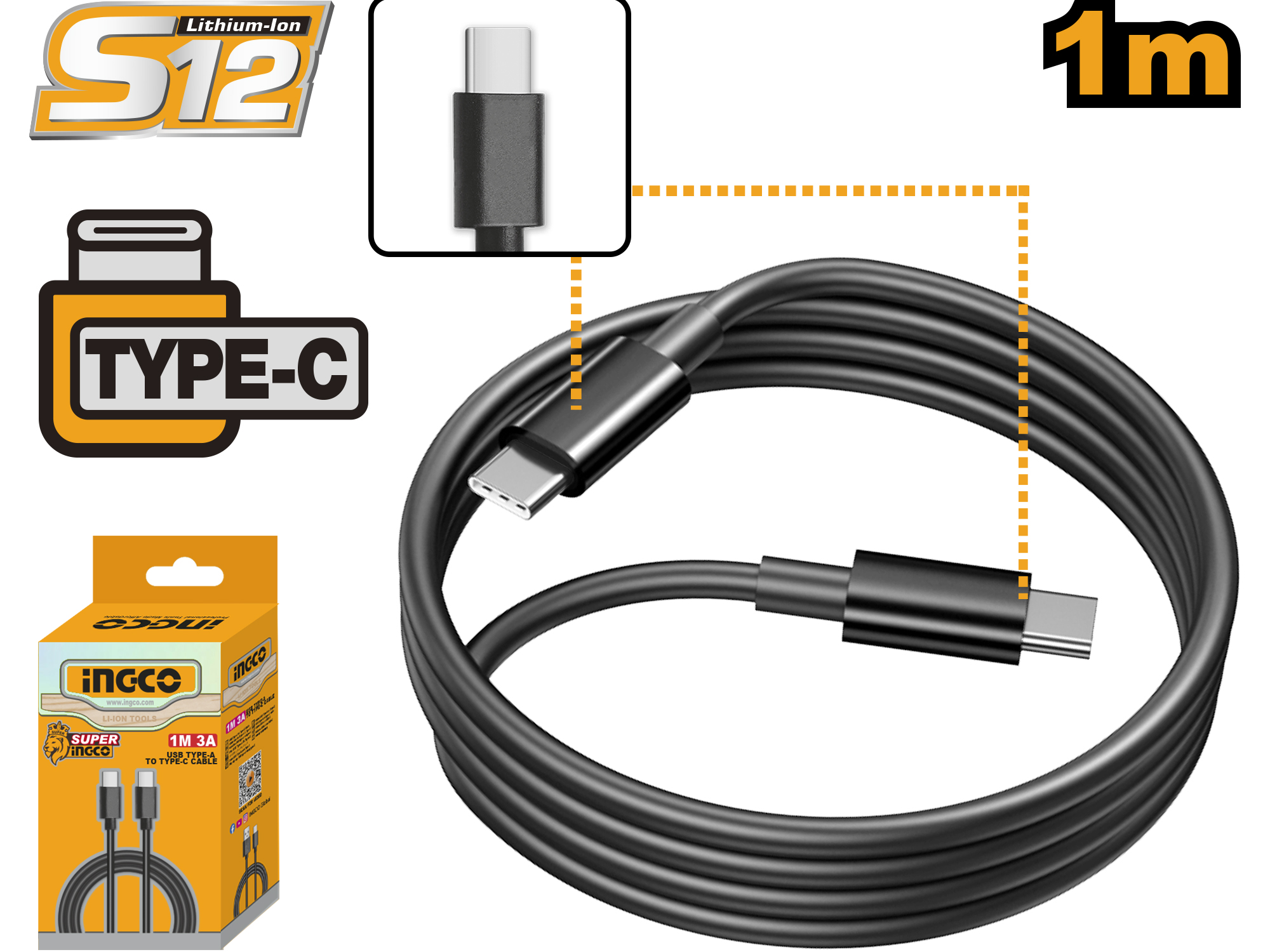 CABLE DE CARGADOR TIPO C A TIPO C